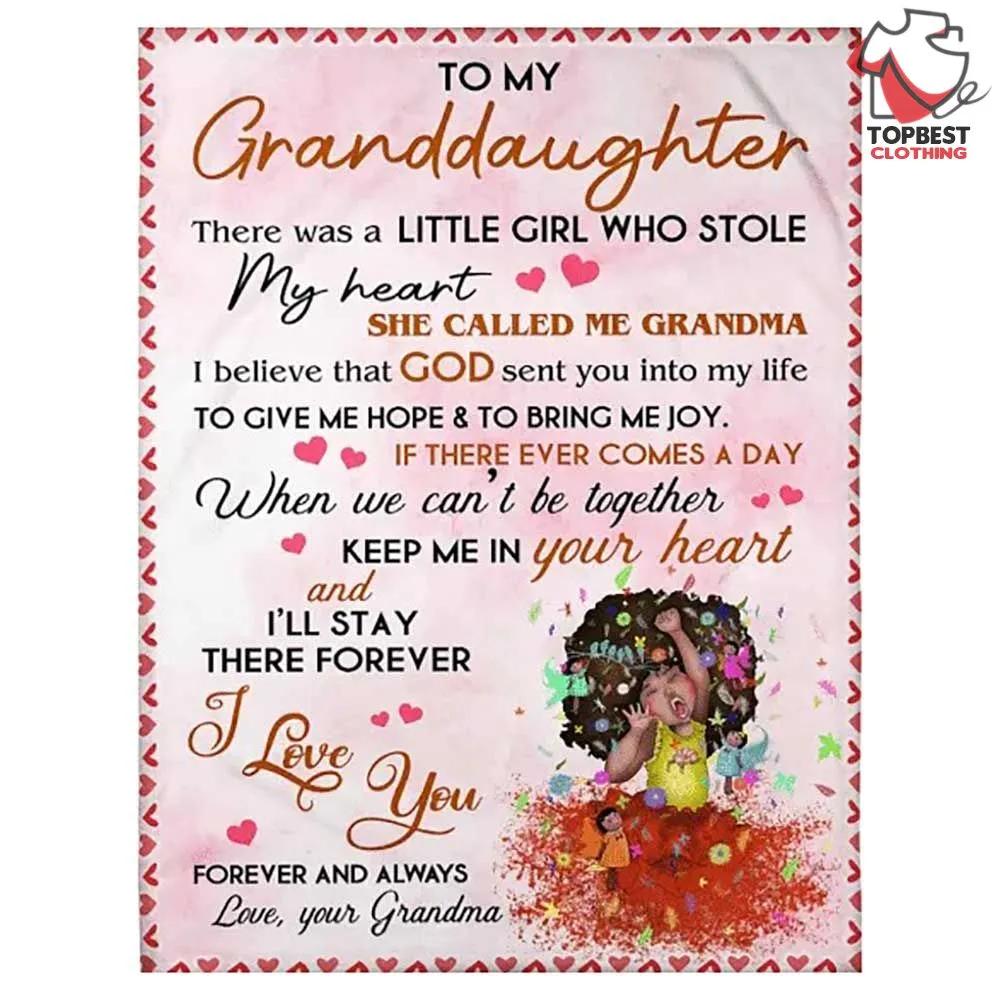 Happy Birthday Great Granddaughter Fleece Quilt Blanket To My Granddaughter Fleece Blanket - TopBestClothing