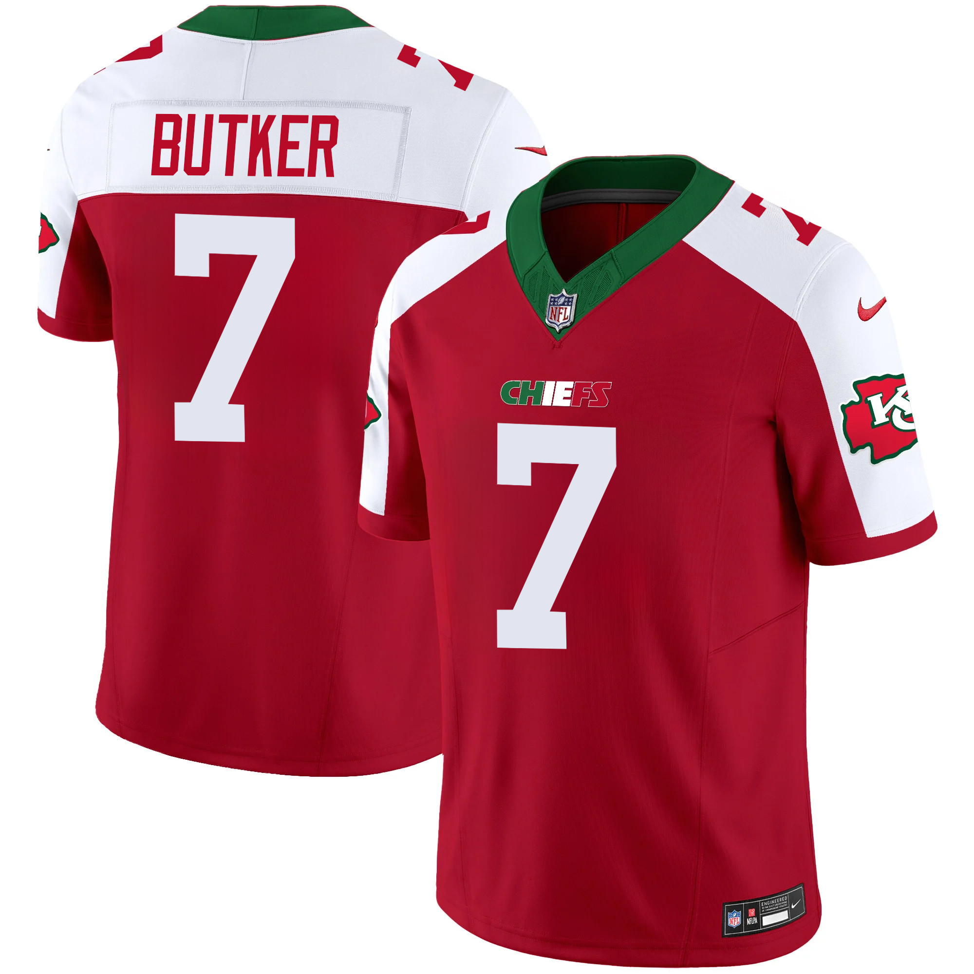 Harrison Butker Men's Kansas City Chiefs Mexico Vapor Limited Red Alternate Jersey - All Stitched