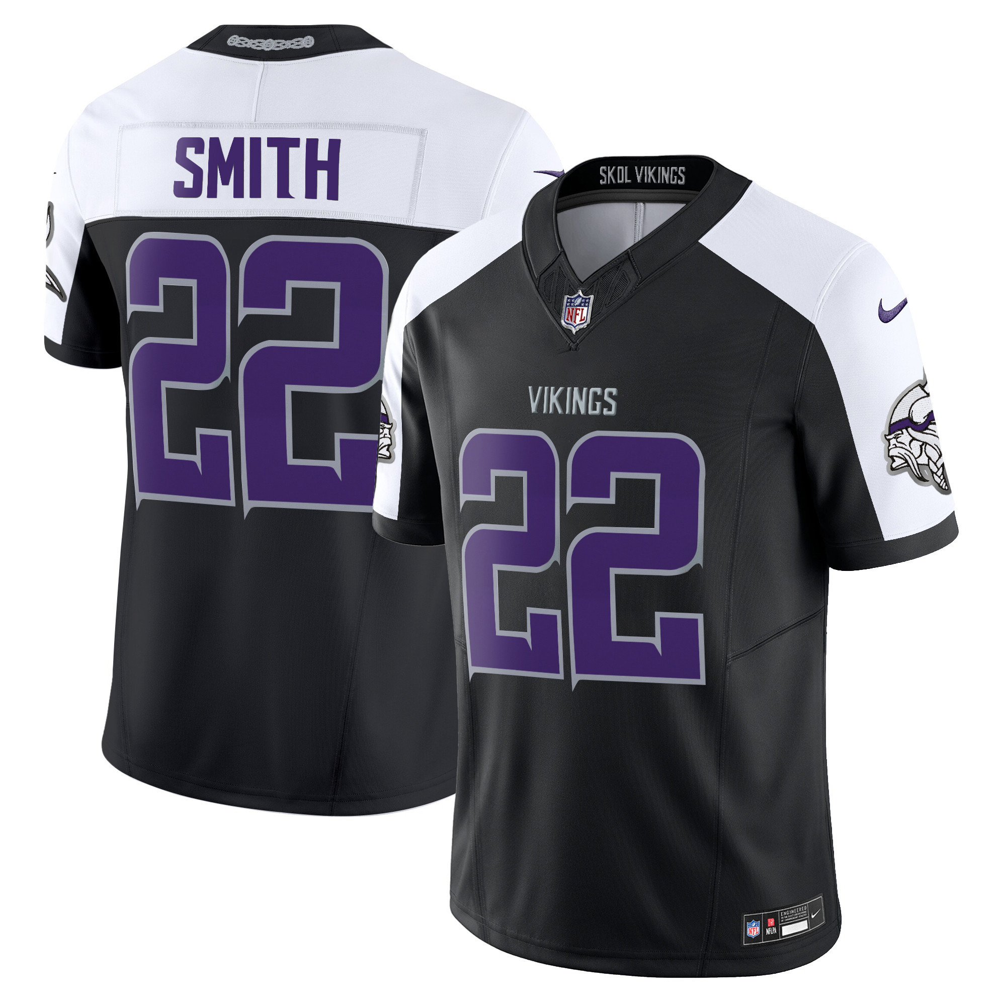 Harrison Smith Men's 2024 Minnesota Vikings Winter Warrior Vapor Limited Black Alternate Jersey - All Stitched
