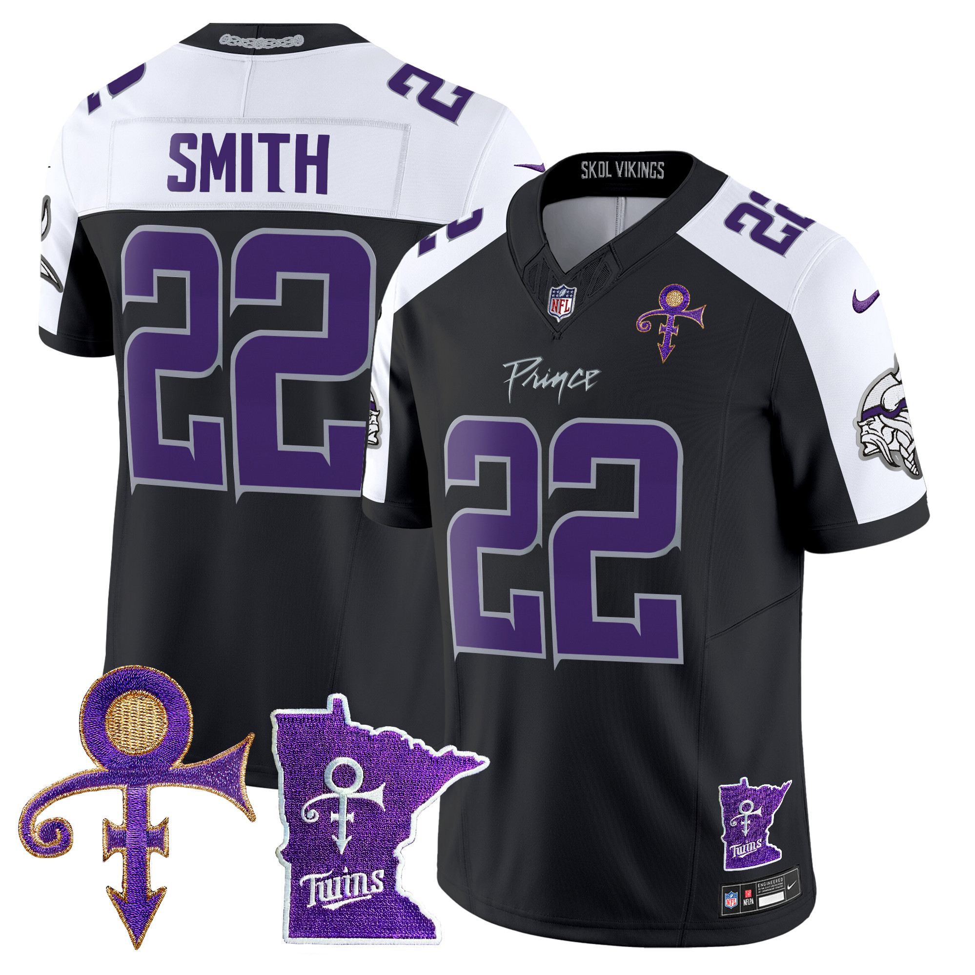 Harrison Smith Men's Minnesota Vikings 2024 Prince Vapor Limited Black Alternate Jersey - All Stitched