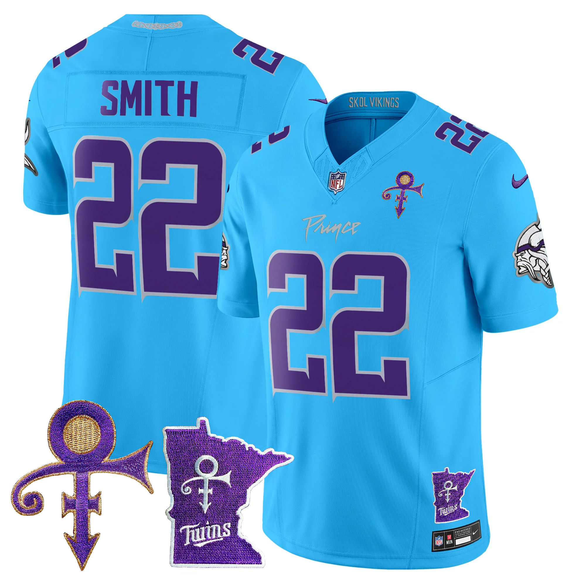 Harrison Smith Men's Minnesota Vikings 2024 Prince Vapor Limited Light Blue Jersey - All Stitched