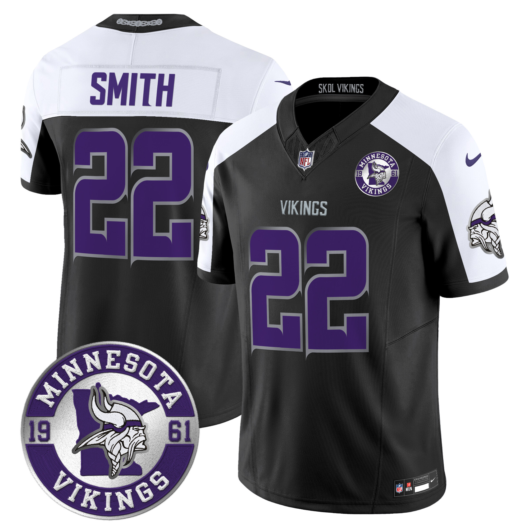 Harrison Smith Men's Minnesota Vikings 2024 Vapor Limited Black Alternate Jersey - All Stitched