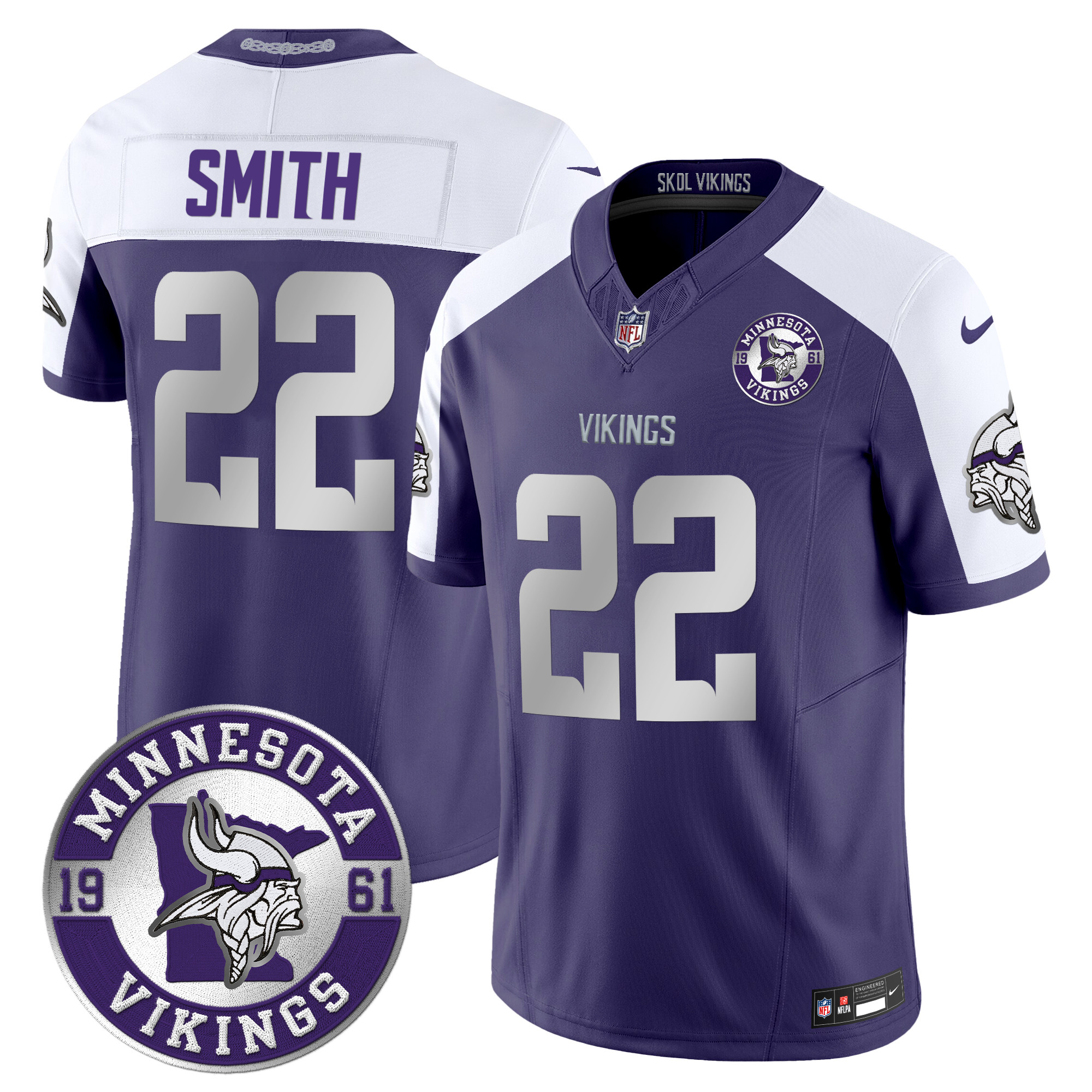 Harrison Smith Men's Minnesota Vikings 2024 Vapor Limited Purple Alternate Jersey - All Stitched