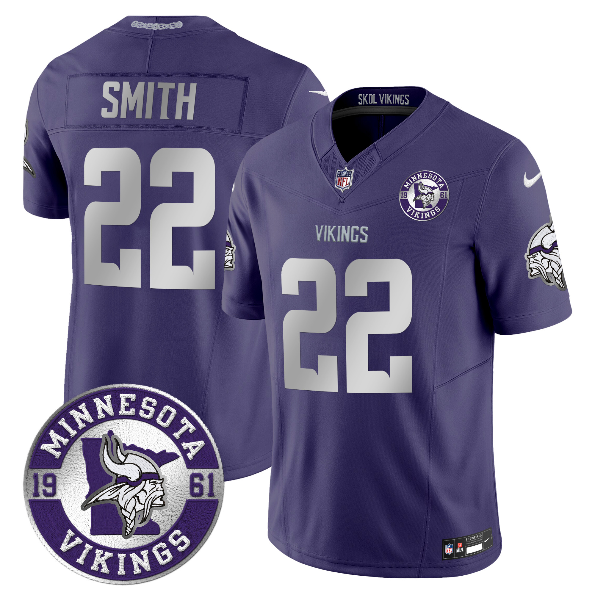 Harrison Smith Men's Minnesota Vikings 2024 Vapor Limited Purple Jersey - All Stitched