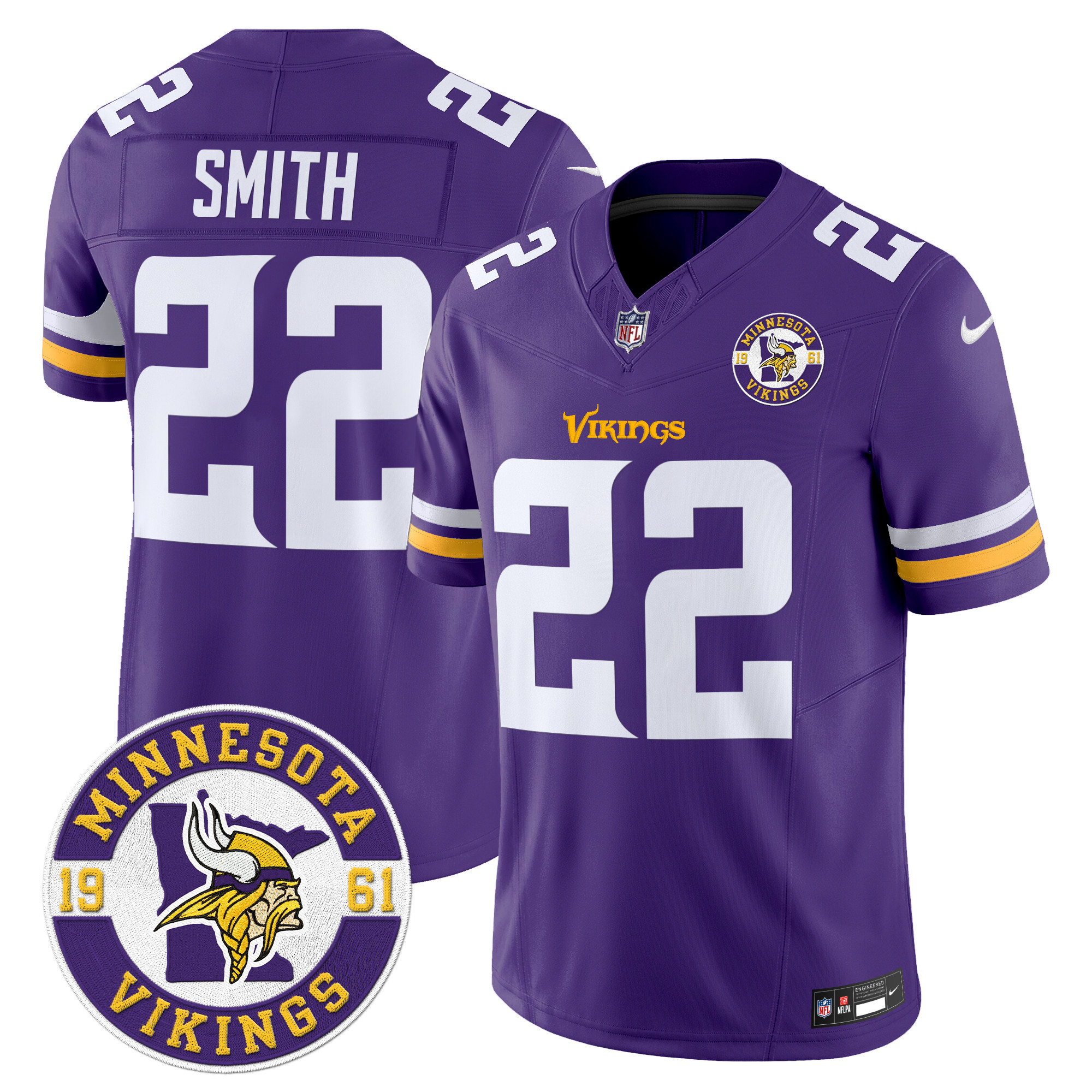 Harrison Smith Men's Minnesota Vikings 2024 Vapor Limited Purple Jersey - All Stitched
