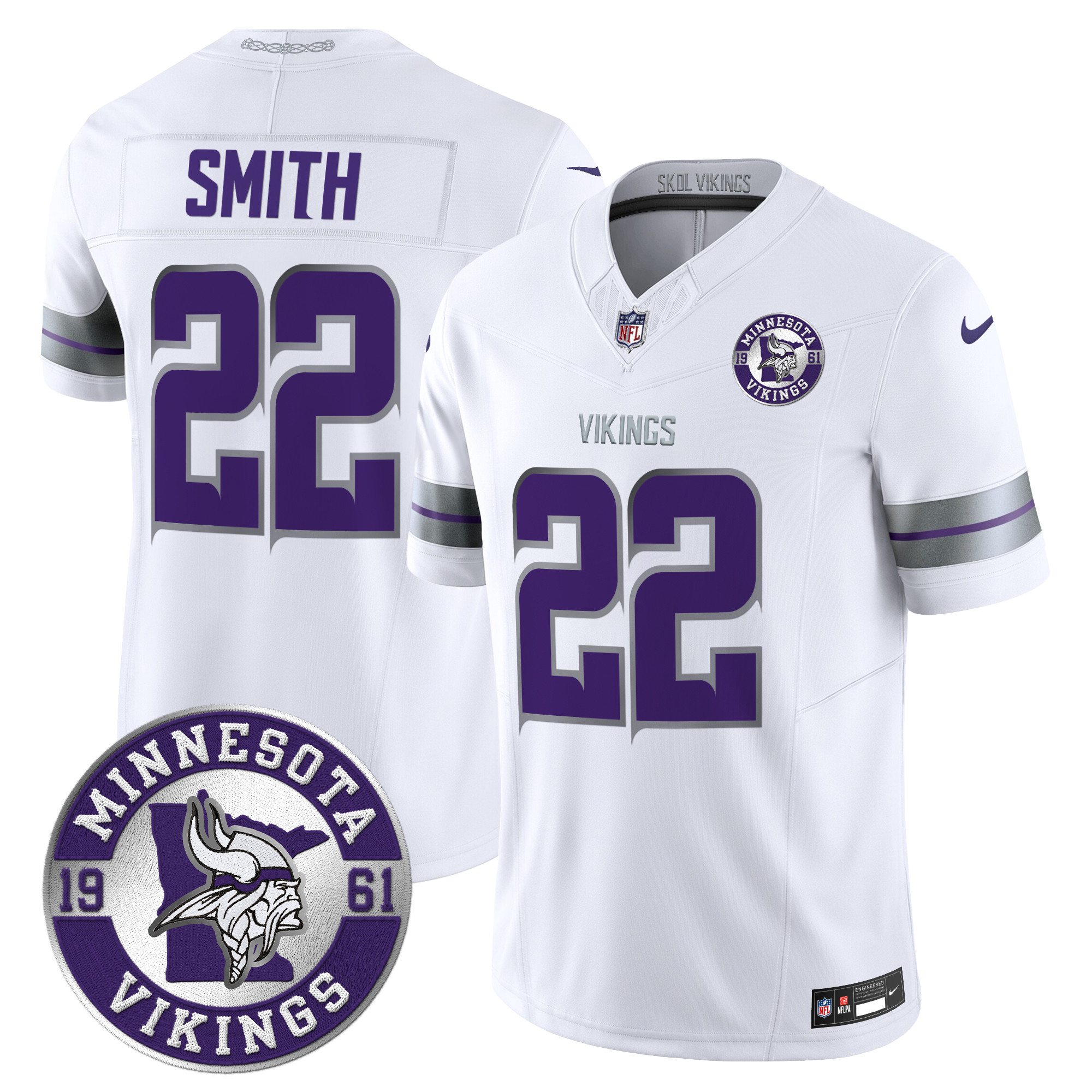 Harrison Smith Men's Minnesota Vikings 2024 Vapor Limited White Jersey - All Stitched