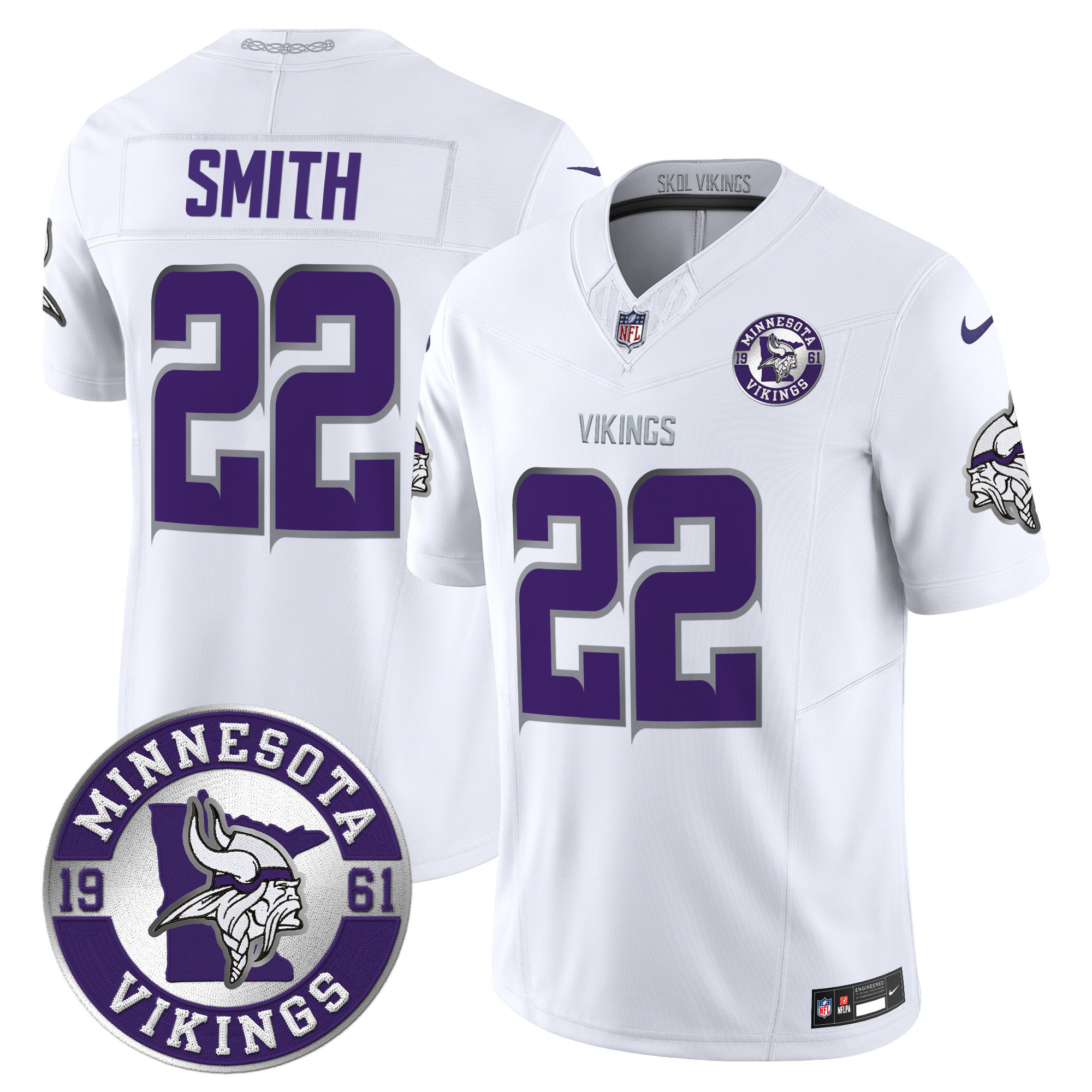 Harrison Smith Men's Minnesota Vikings 2024 Vapor Limited White Limited Jersey - All Stitched