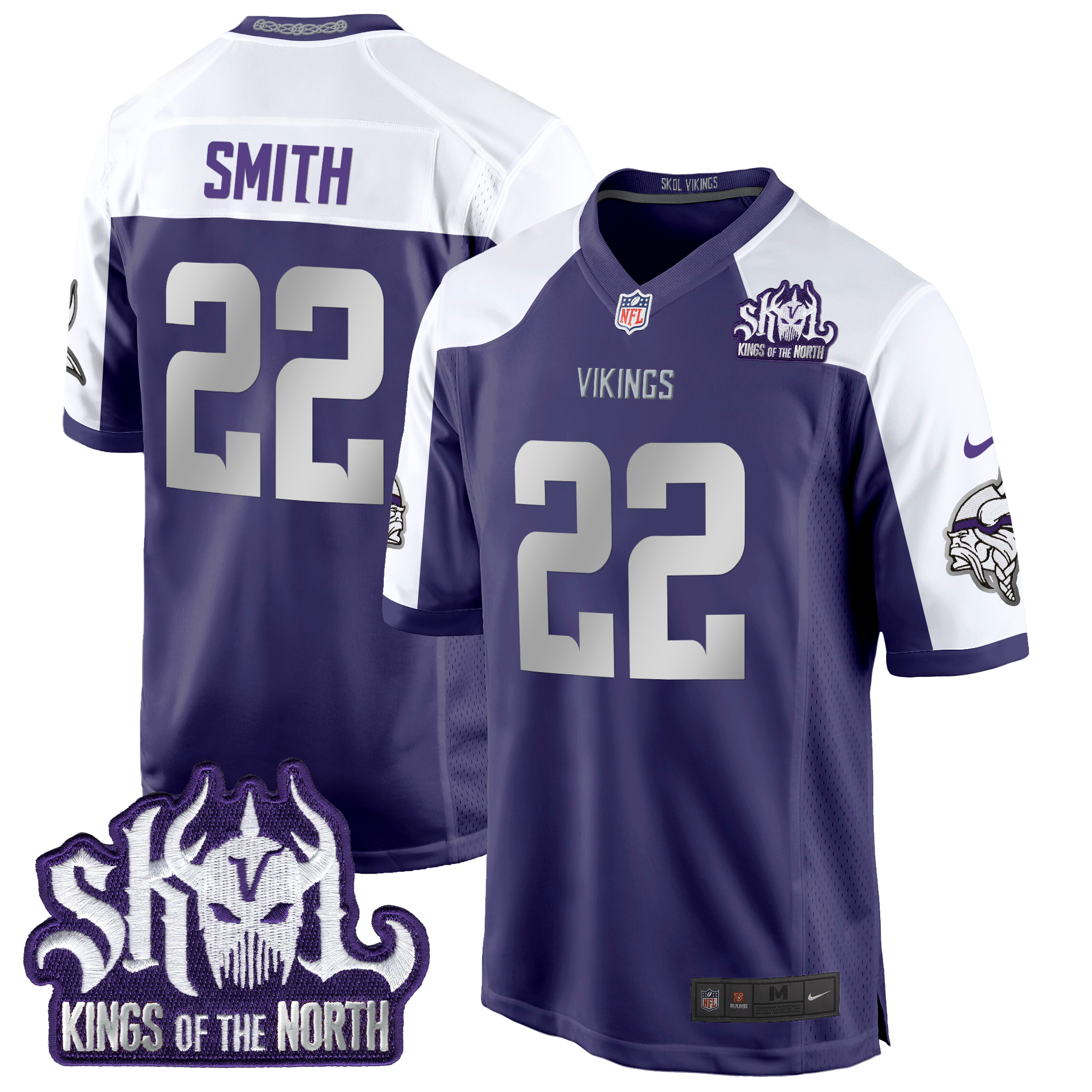 Harrison Smith Men's Minnesota Vikings 2024 Winter Warrior Skol Patch Game Purple Alternate Jersey - All Stitched