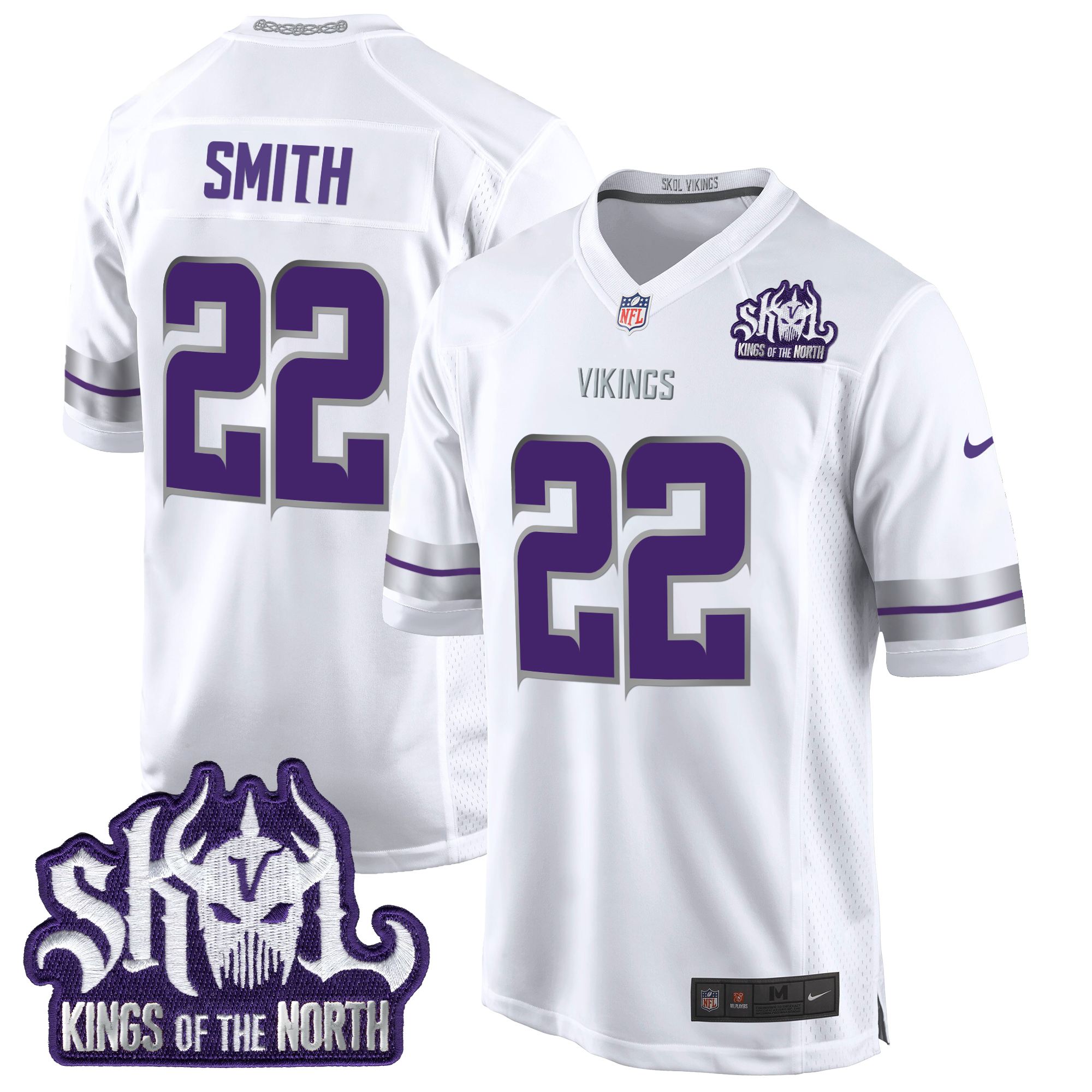 Harrison Smith Men's Minnesota Vikings 2024 Winter Warrior Skol Patch Game White Jersey - All Stitched