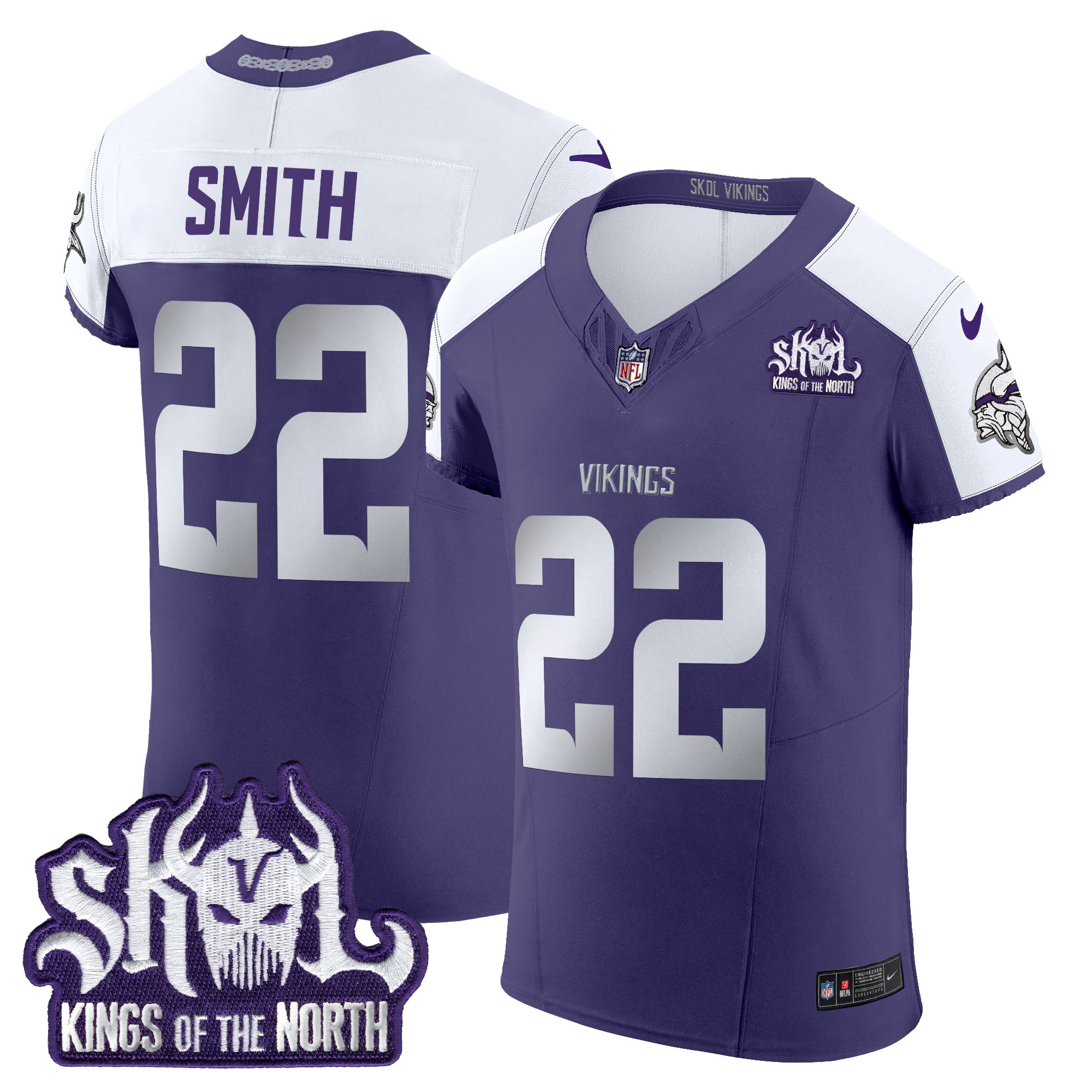 Harrison Smith Men's Minnesota Vikings 2024 Winter Warrior Skol Patch Vapor Elite Purple Alternate Jersey - All Stitched