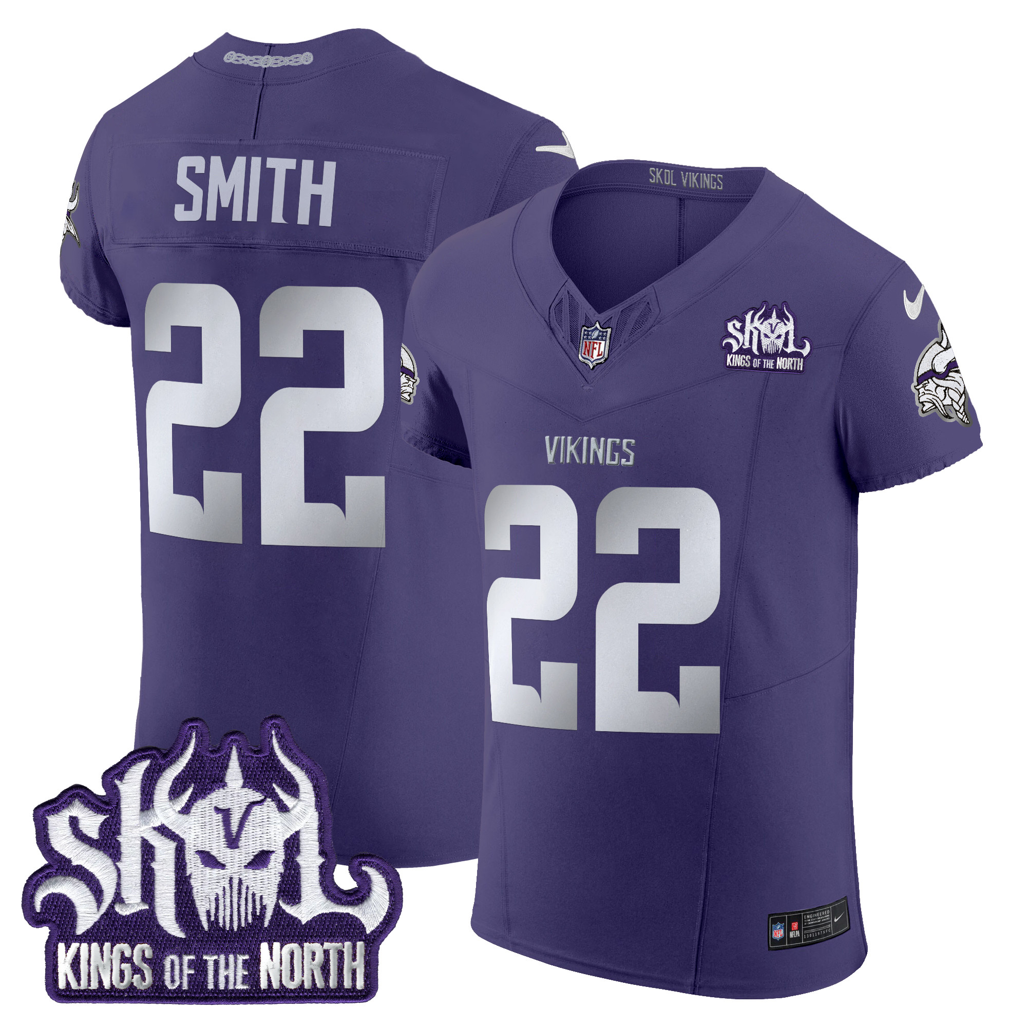 Harrison Smith Men's Minnesota Vikings 2024 Winter Warrior Skol Patch Vapor Elite Purple Jersey - All Stitched