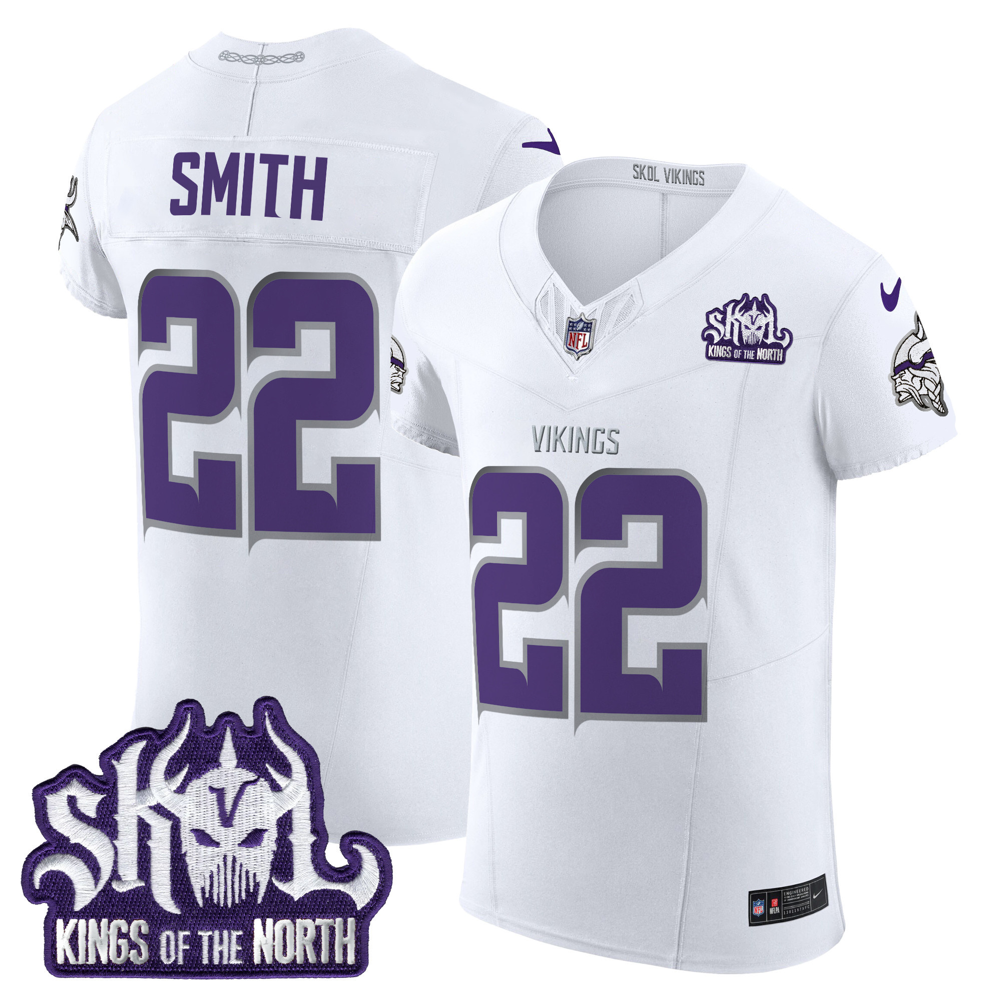 Harrison Smith Men's Minnesota Vikings 2024 Winter Warrior Skol Patch Vapor Elite White Limited Jersey - All Stitched