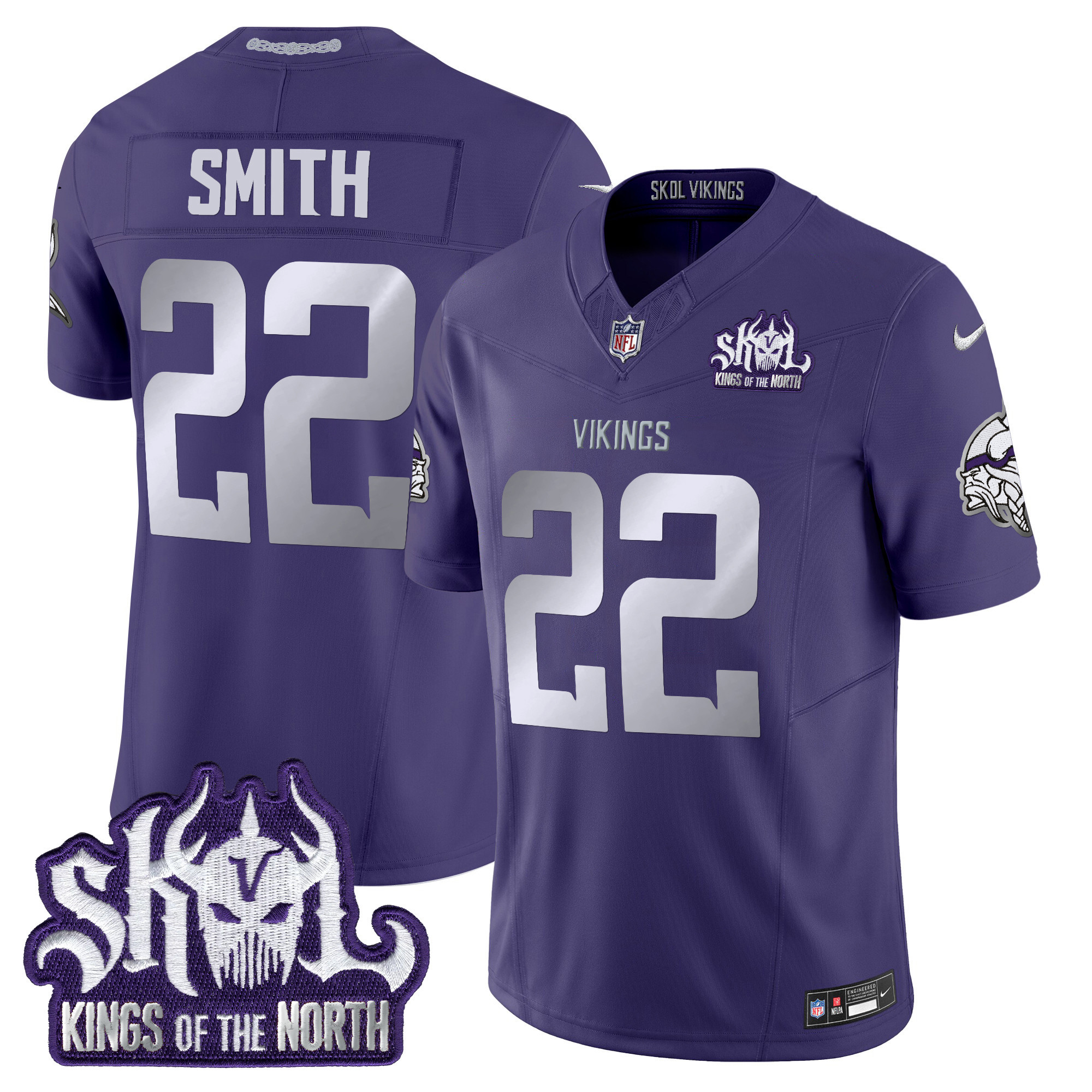 Harrison Smith Men's Minnesota Vikings 2024 Winter Warrior Skol Patch Vapor Limited Purple Jersey - All Stitched