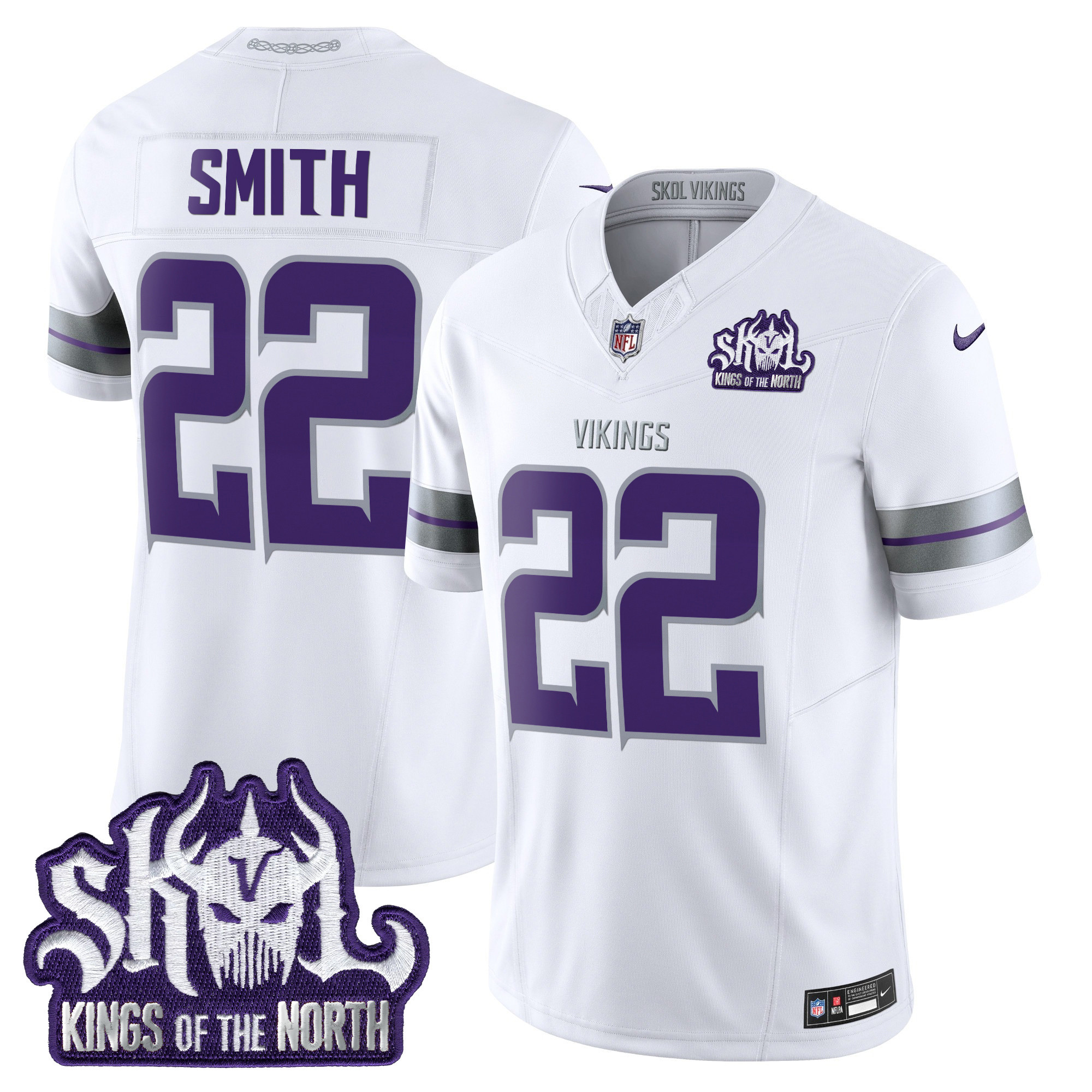 Harrison Smith Men's Minnesota Vikings 2024 Winter Warrior Skol Patch Vapor Limited White Jersey - All Stitched
