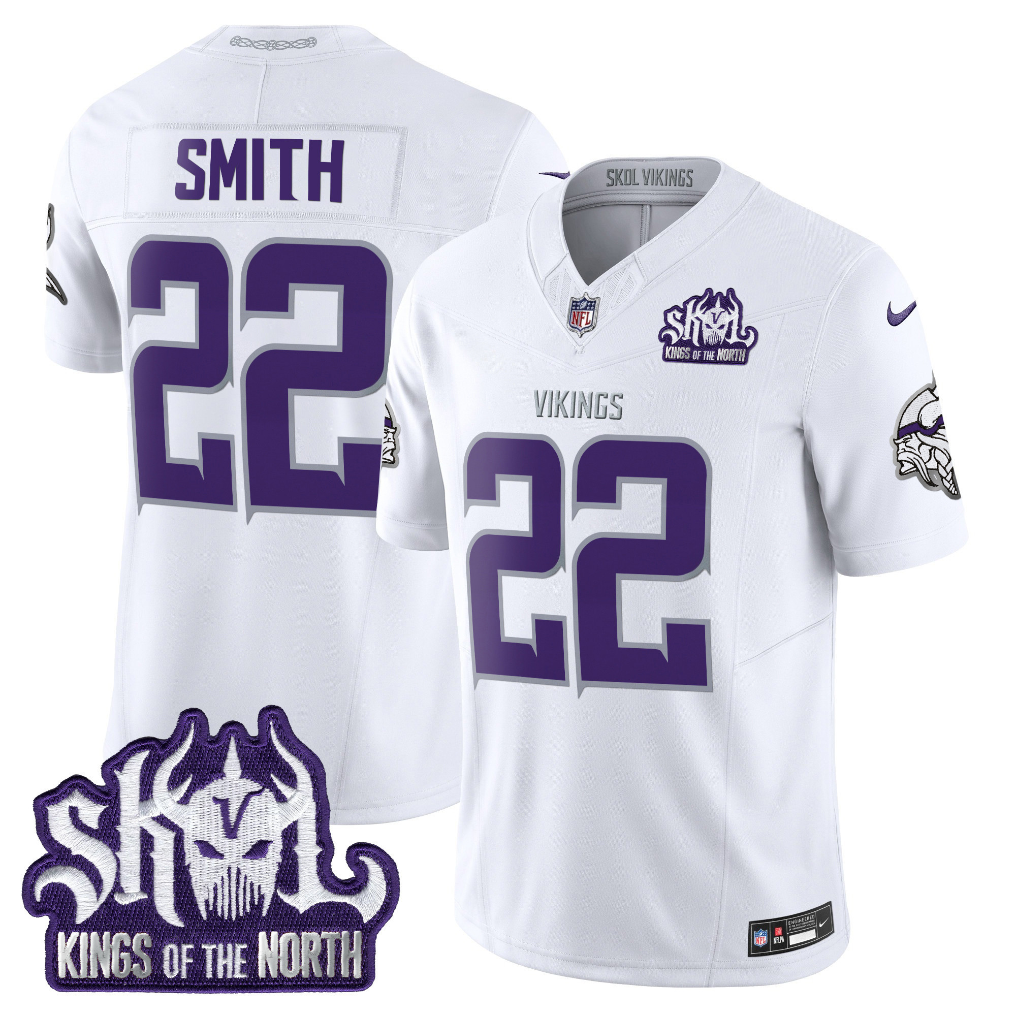 Harrison Smith Men's Minnesota Vikings 2024 Winter Warrior Skol Patch Vapor Limited White Limited Jersey - All Stitched