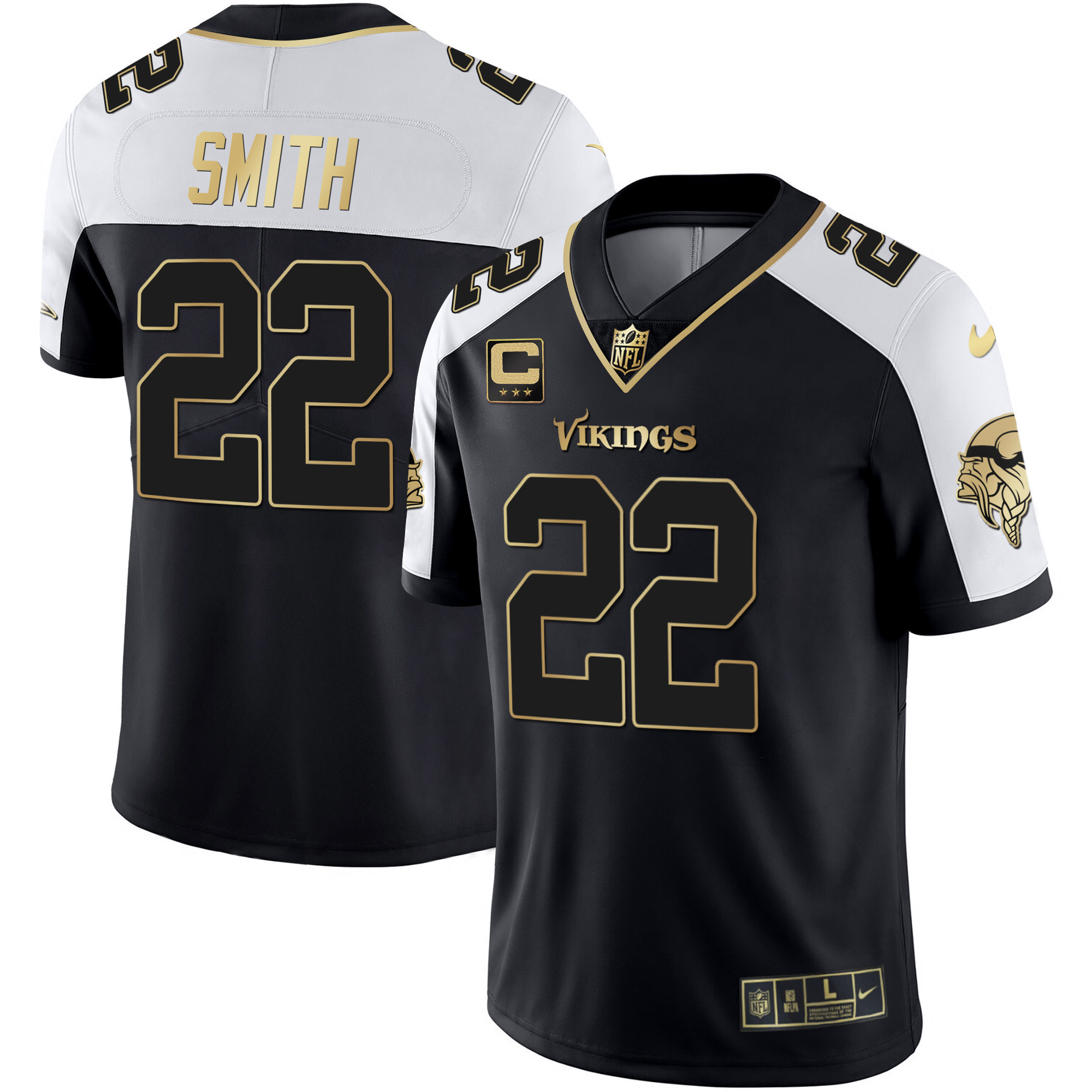 Harrison Smith Men's Minnesota Vikings Gold & Purple Alternate Jersey - All Stitched