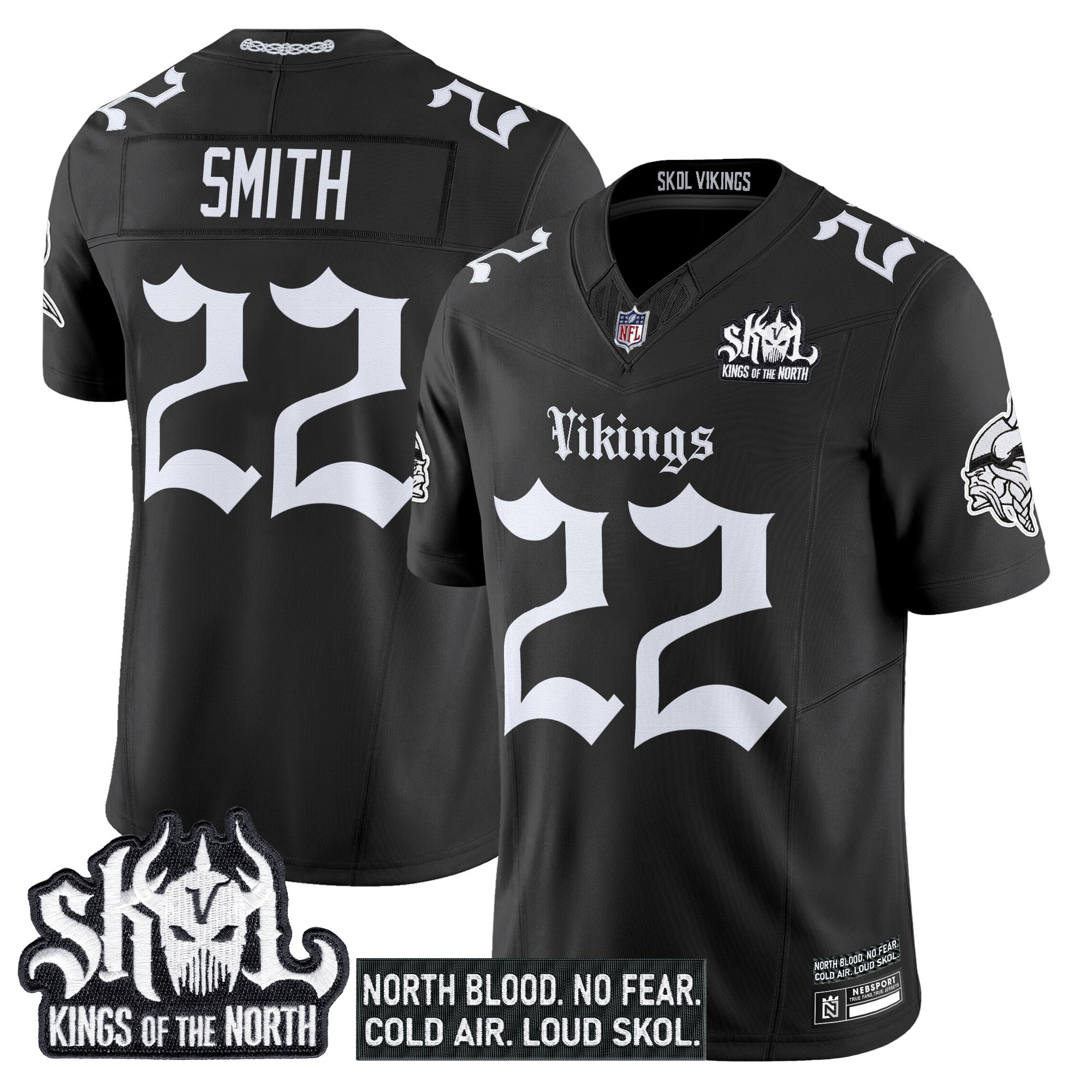 Harrison Smith Men's Minnesota Vikings 'Gothic Norseblood Edition' Vapor Limited Black Jersey - All Stitched
