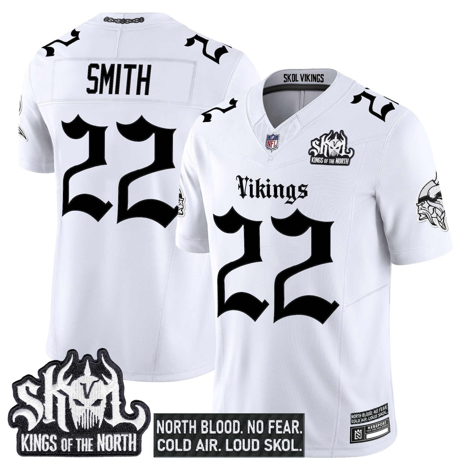 Harrison Smith Men's Minnesota Vikings 'Gothic Norseblood Edition' Vapor Limited White Jersey - All Stitched