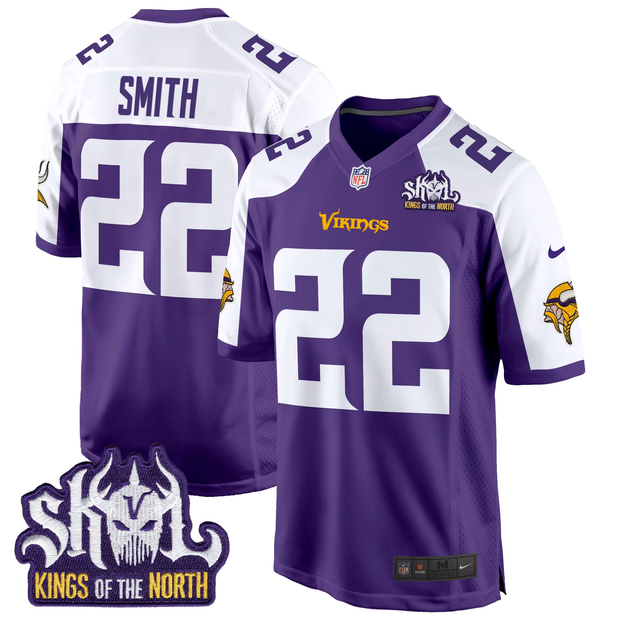 Harrison Smith Men's Minnesota Vikings King Of The North Patch Game Purple Alternate Jersey - All Stitched