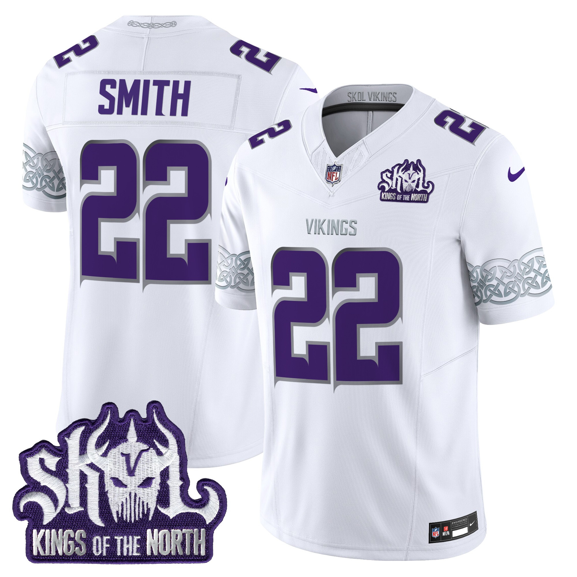 Harrison Smith Men's Minnesota Vikings Kings Of The North Patch Vapor Limited Winter Warrior Jersey - All Stitched