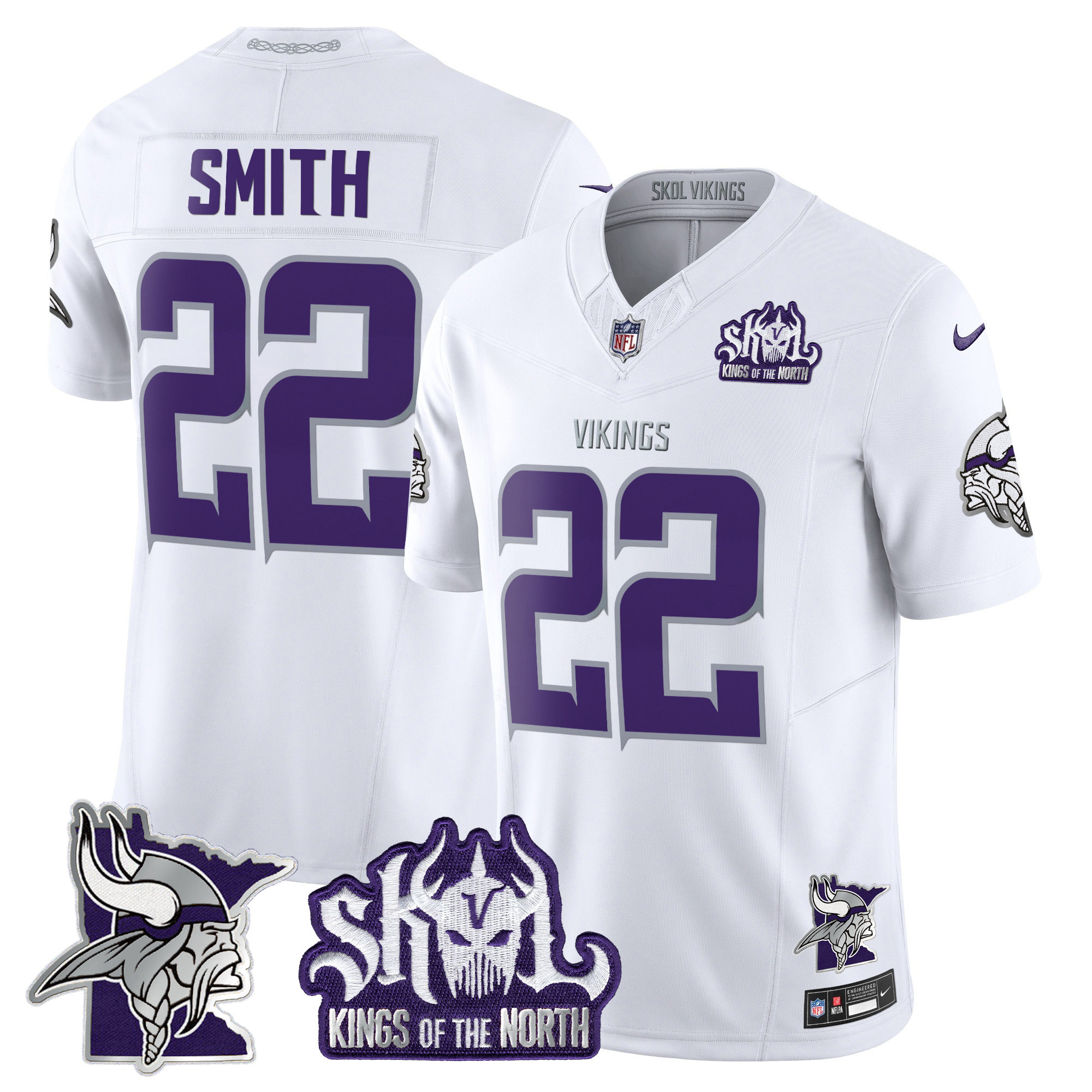 Harrison Smith Men's Minnesota Vikings Kings Of The North Patch Vapor Limited Winter Warrior Jersey - All Stitched