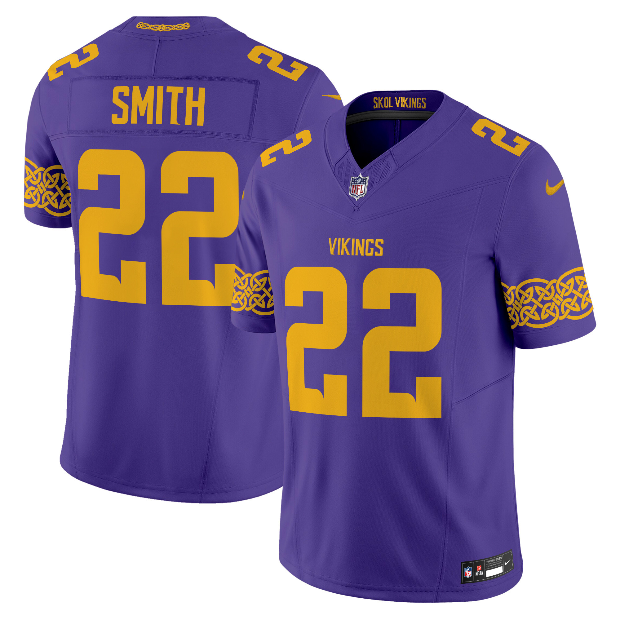 Harrison Smith Men's Minnesota Vikings Nordic Pattern Vapor Limited Purple Jersey - All Stitched