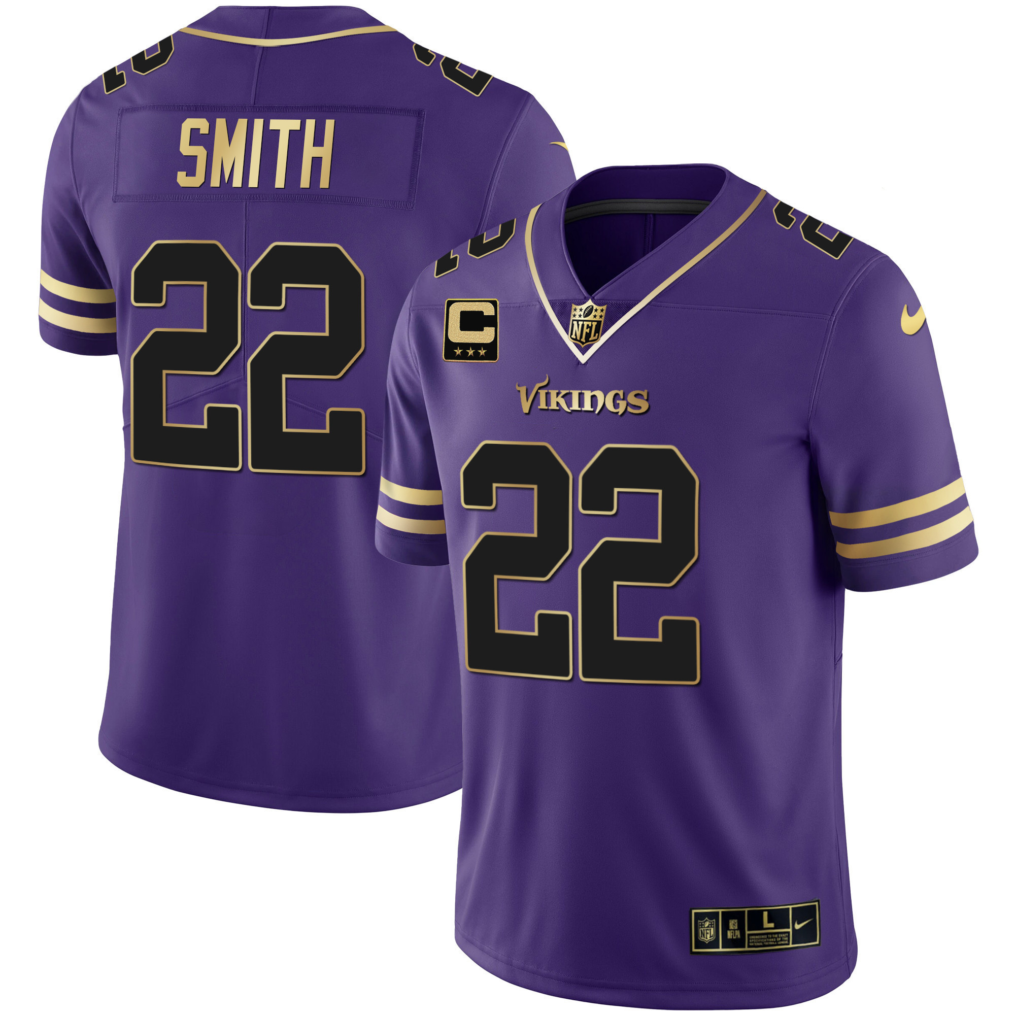 Harrison Smith Men's Minnesota Vikings Purple Gold Vapor Purple Gold Jersey - All Stitched