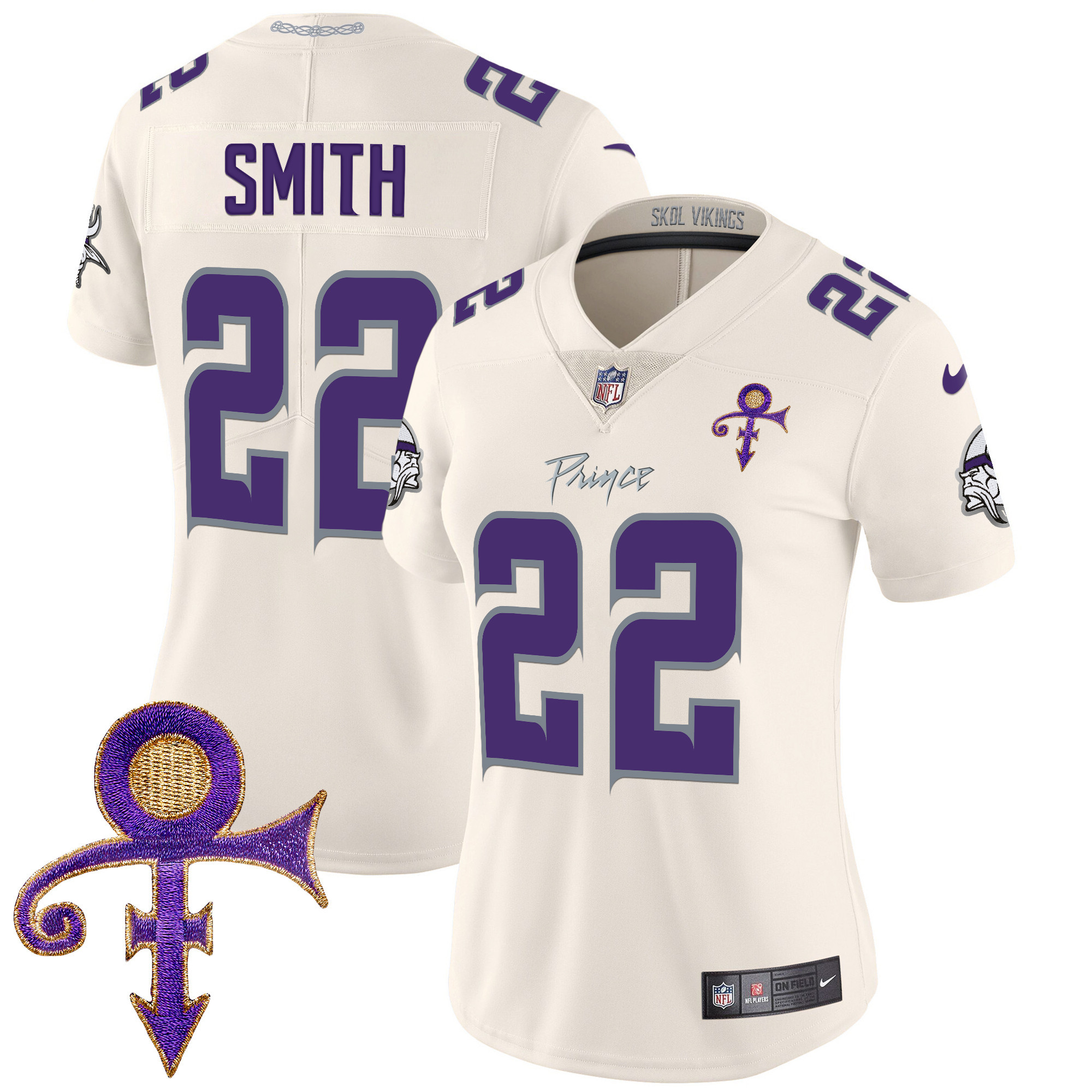 Harrison Smith Women's Minnesota Vikings 2024 Prince Vapor Limited Cream Jersey - All Stitched