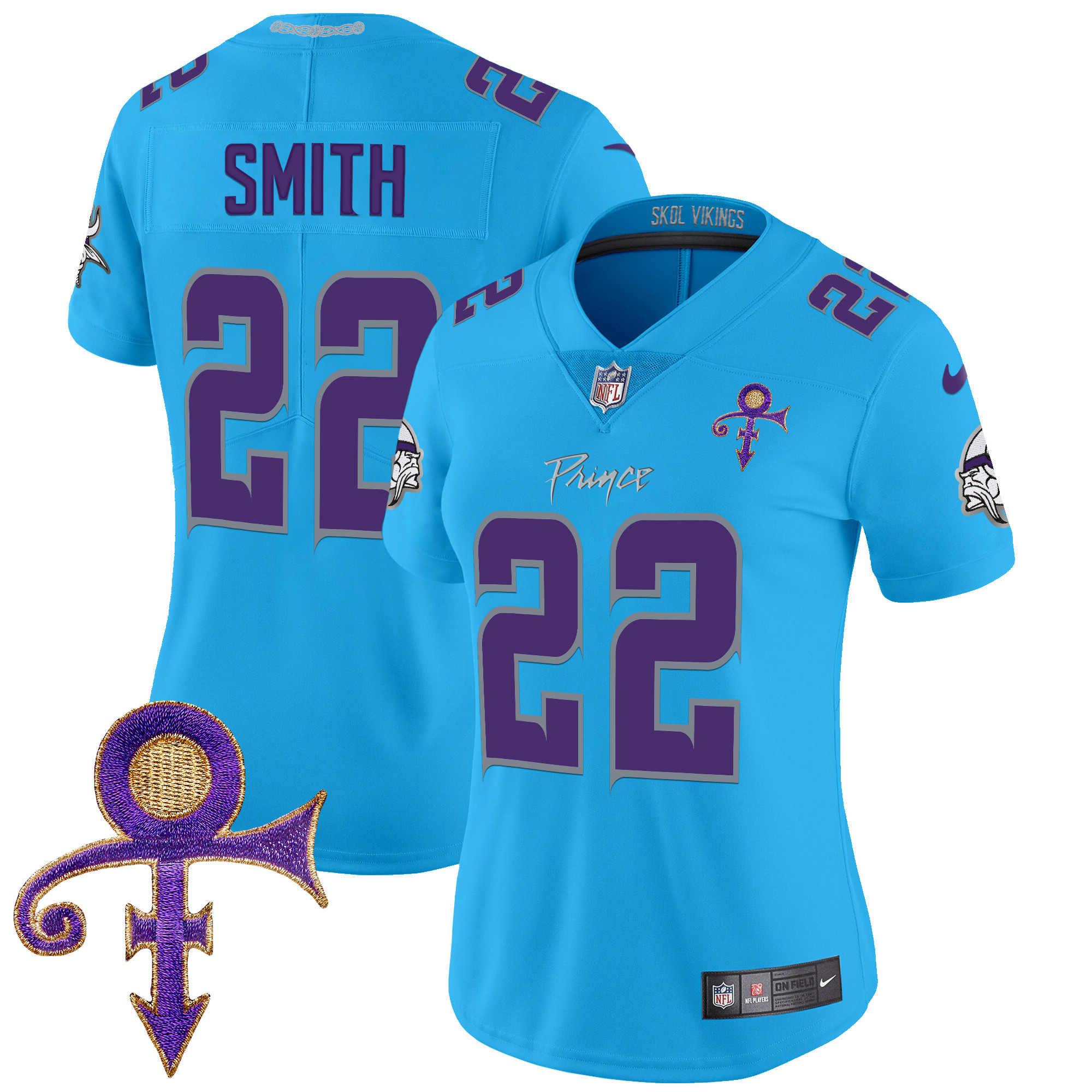 Harrison Smith Women's Minnesota Vikings 2024 Prince Vapor Limited Light Blue Jersey - All Stitched