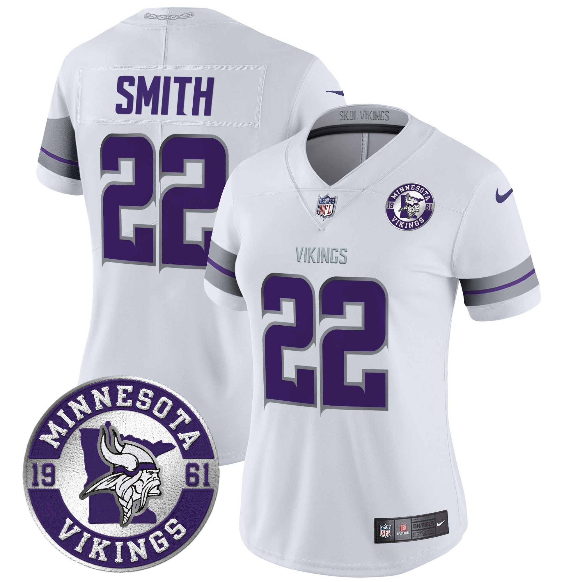 Harrison Smith Women's Minnesota Vikings 2024 Vapor Limited White Jersey - All Stitched