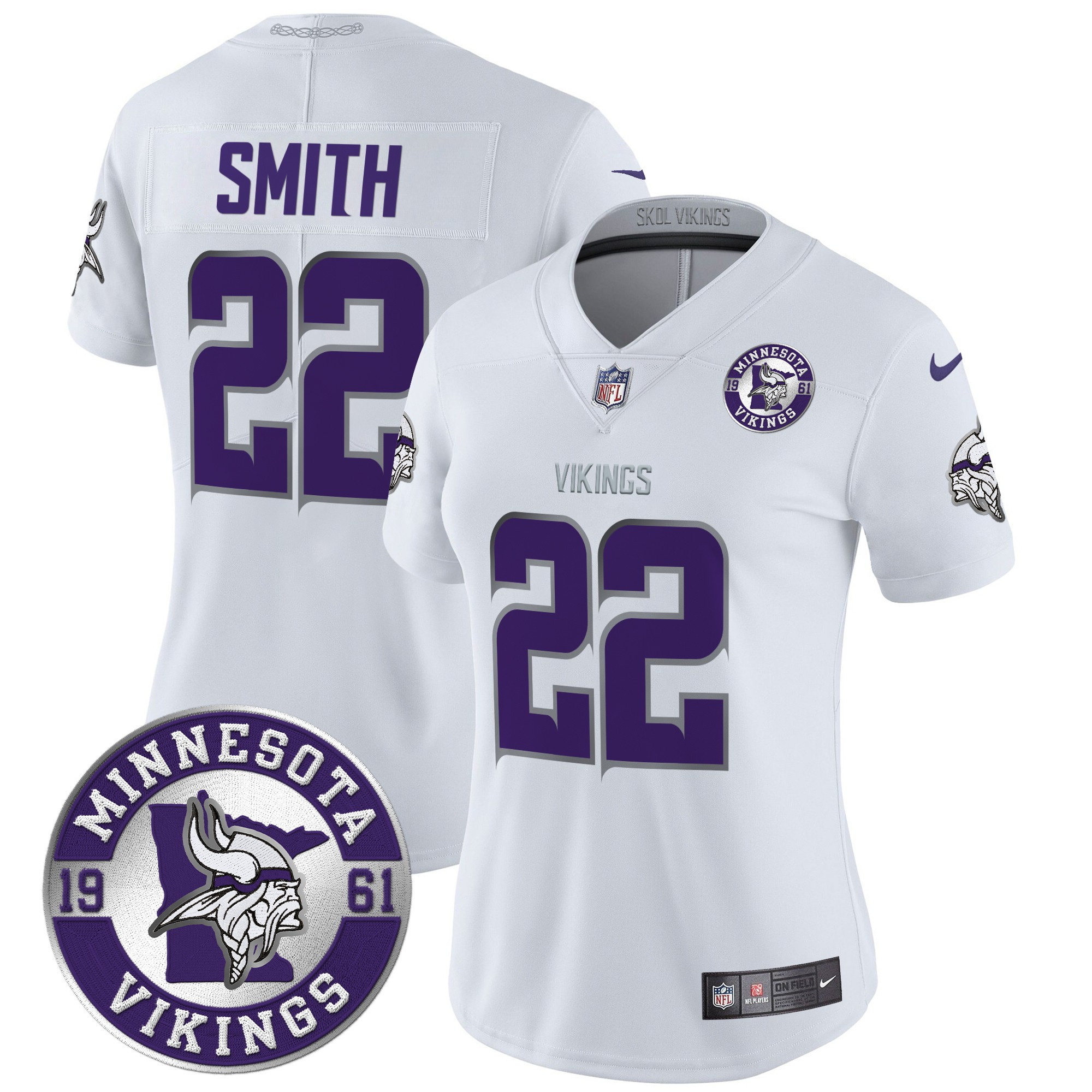 Harrison Smith Women's Minnesota Vikings 2024 Vapor Limited White Limited Jersey - All Stitched