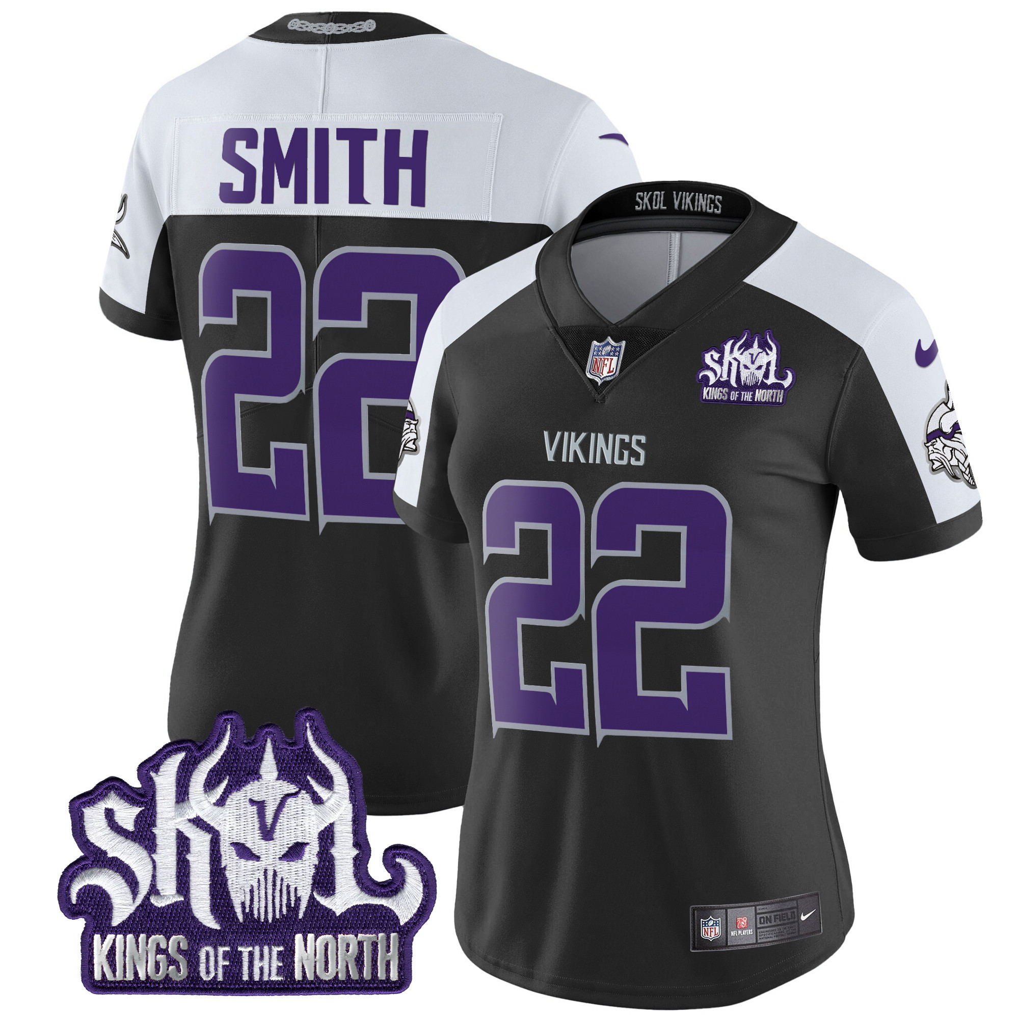 Harrison Smith Women's Minnesota Vikings 2024 Winter Warrior Skol Patch Vapor Limited Black Alternate Jersey - All Stitched