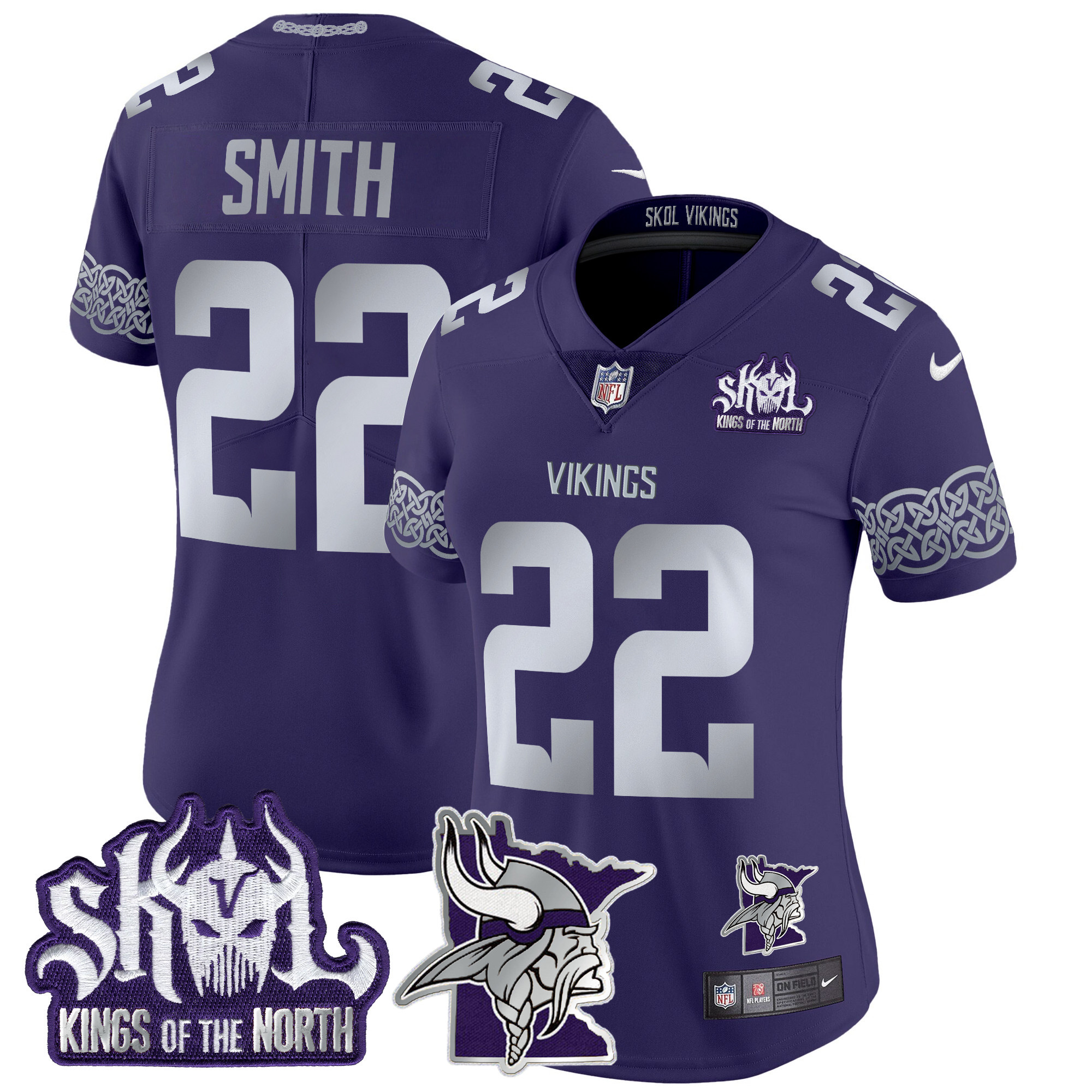 Harrison Smith Women's Minnesota Vikings 2024 Winter Warrior Skol Patch Vapor Limited Purple Jersey - All Stitched