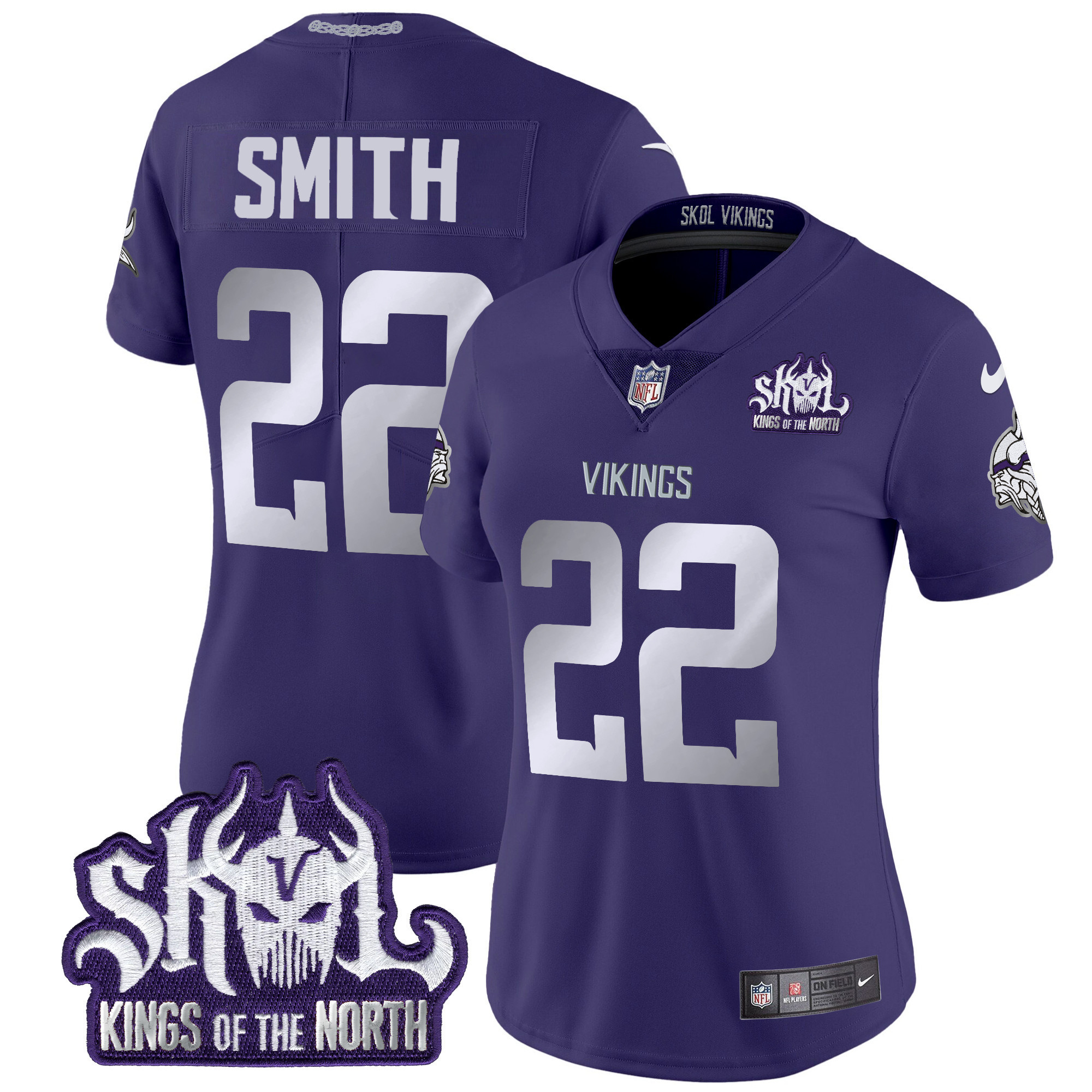 Harrison Smith Women's Minnesota Vikings 2024 Winter Warrior Skol Patch Vapor Limited Purple Jersey - All Stitched