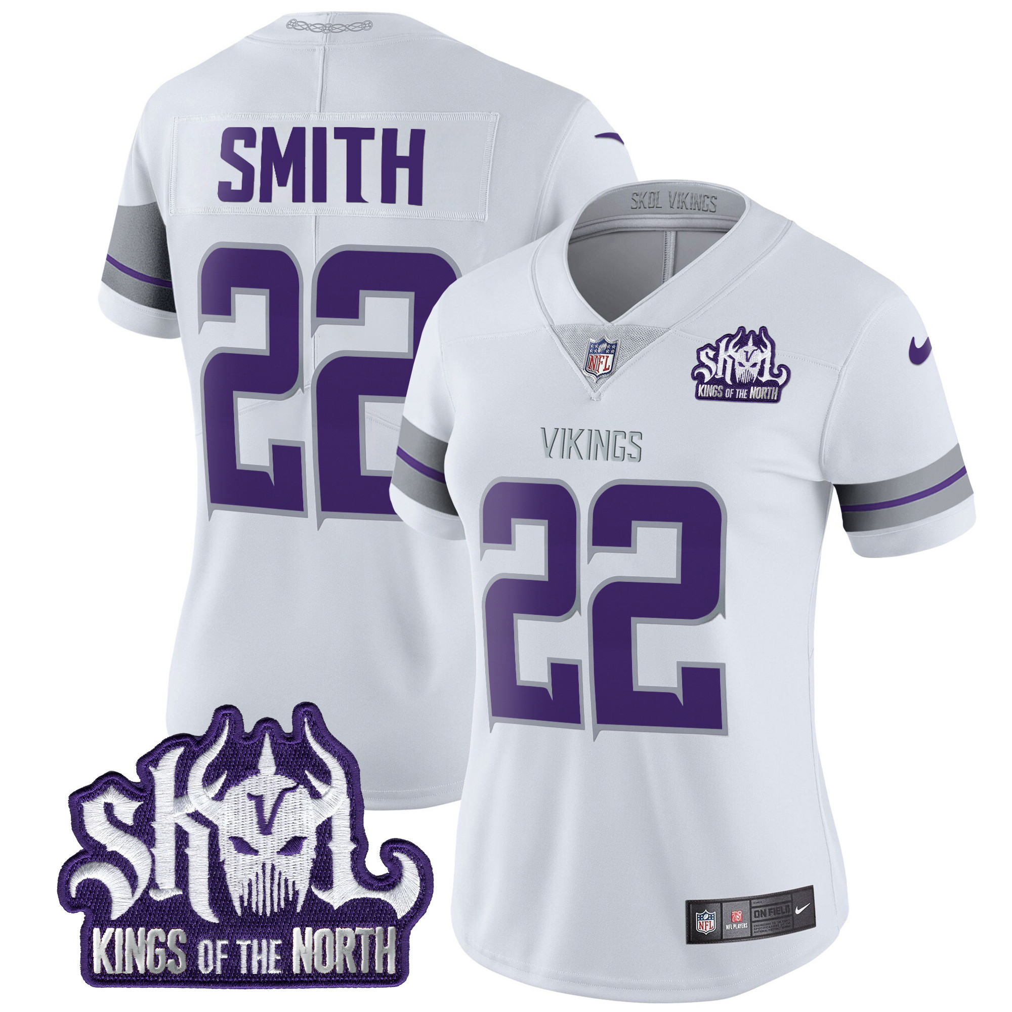 Harrison Smith Women's Minnesota Vikings 2024 Winter Warrior Skol Patch Vapor Limited White Jersey - All Stitched