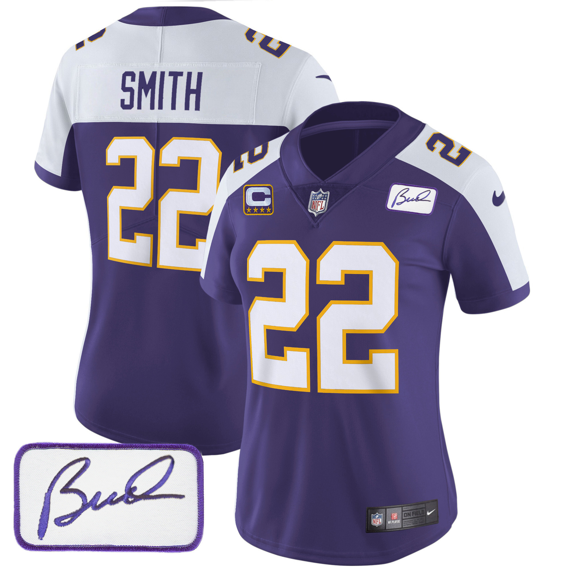 Harrison Smith Women's Minnesota Vikings Bud Grant Patch Classic Limited Alternate Jersey - All Stitched
