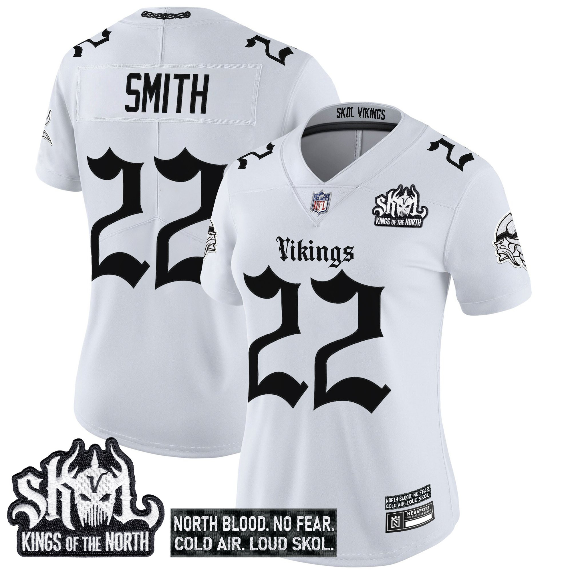 Harrison Smith Women's Minnesota Vikings 'Gothic Norseblood Edition' Vapor Limited White Jersey - All Stitched
