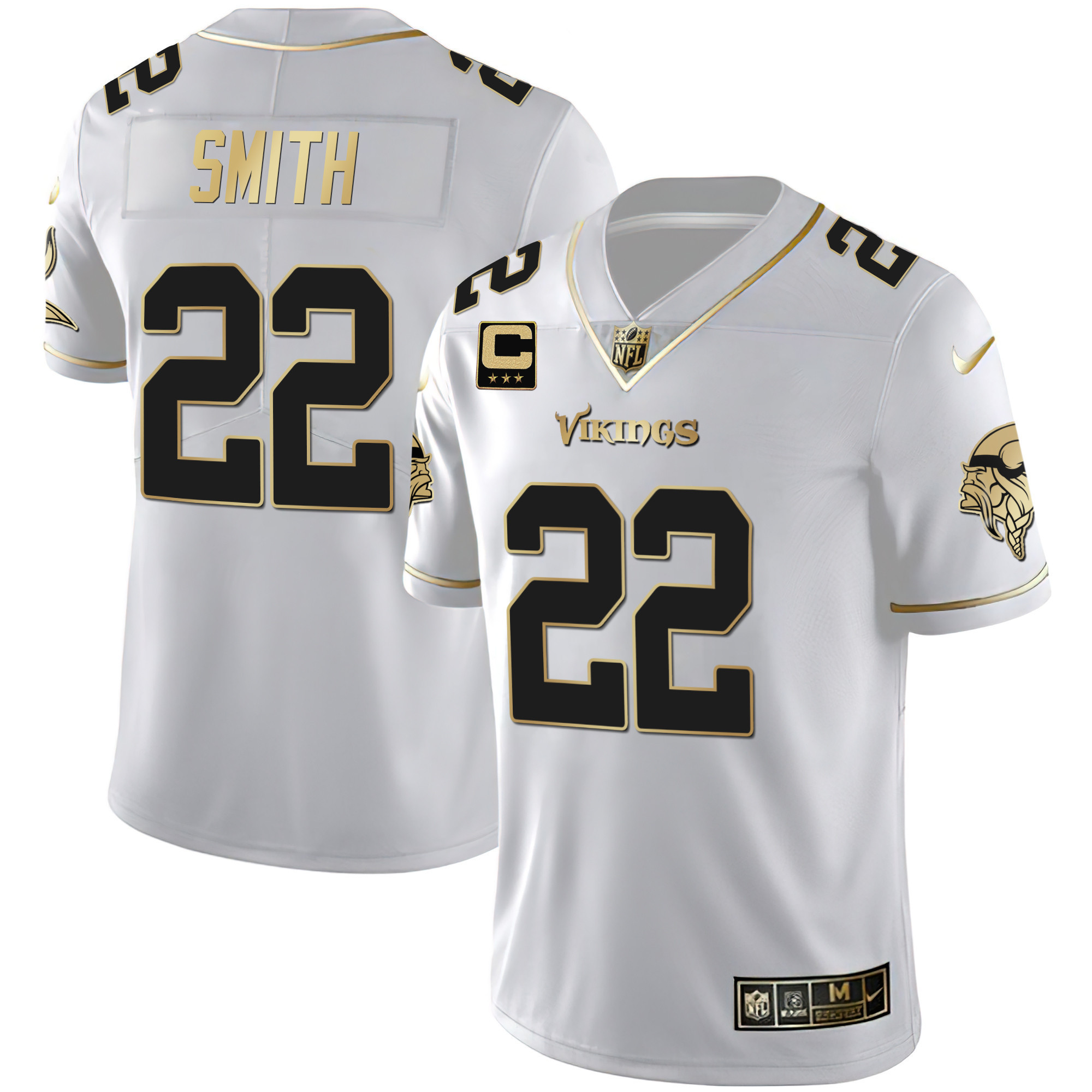 Harrison Smith Youth's Minnesota Vikings White Gold & Black Gold White Gold Jersey - All Stitched