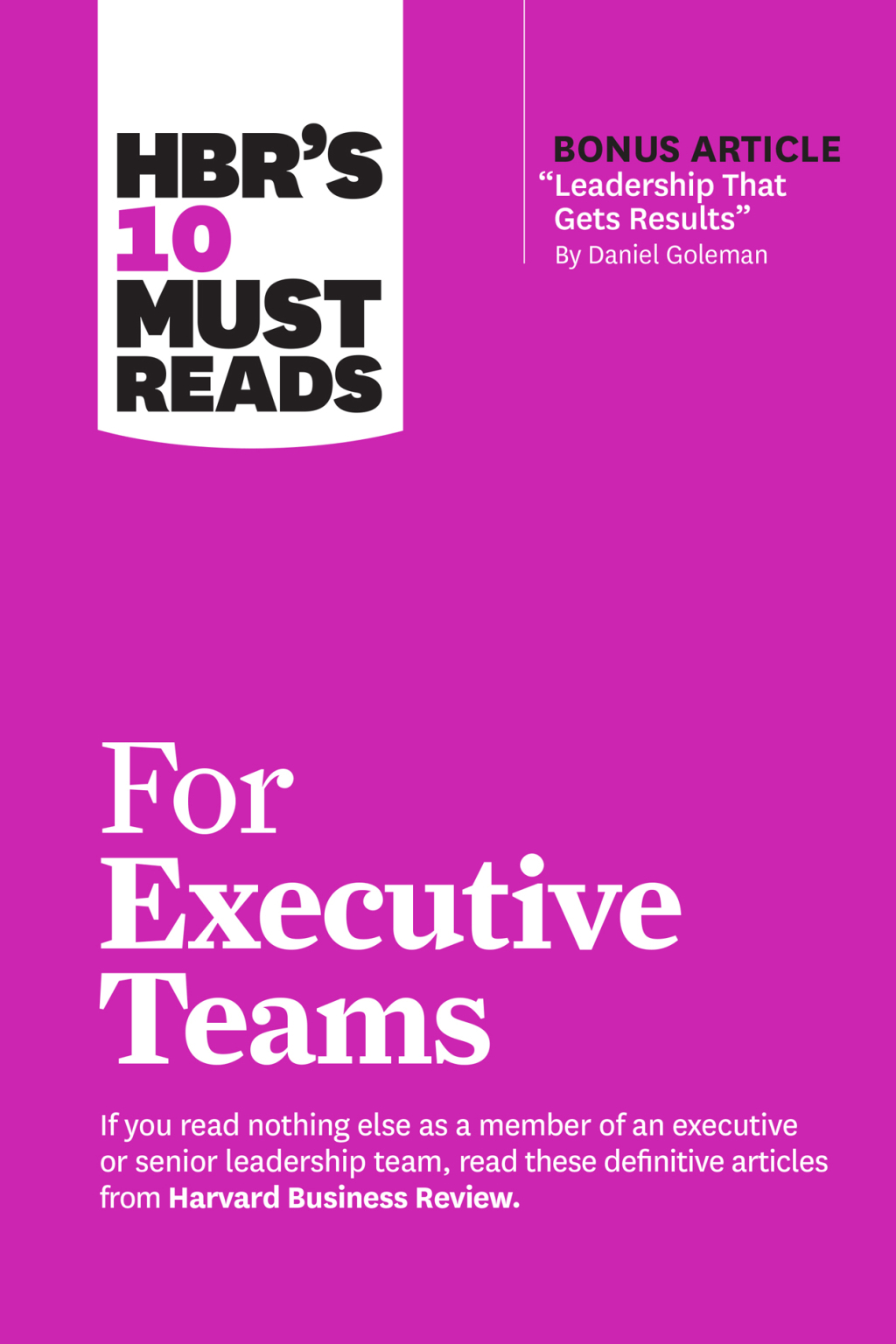 HBR's 10 Must Reads for Executive Teams - (PDF/EPUB Version)