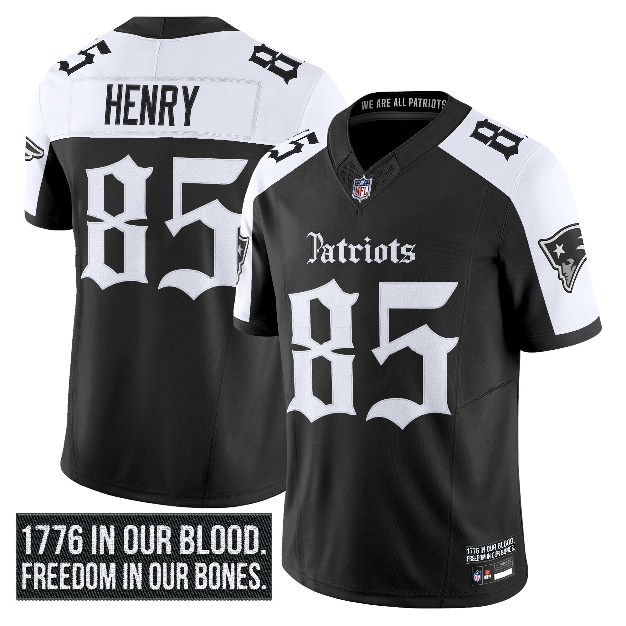 Hunter Henry Men's New England Patriots 'Gothic Revolution Edition' Vapor Limited Alternate Jersey - All Stitched