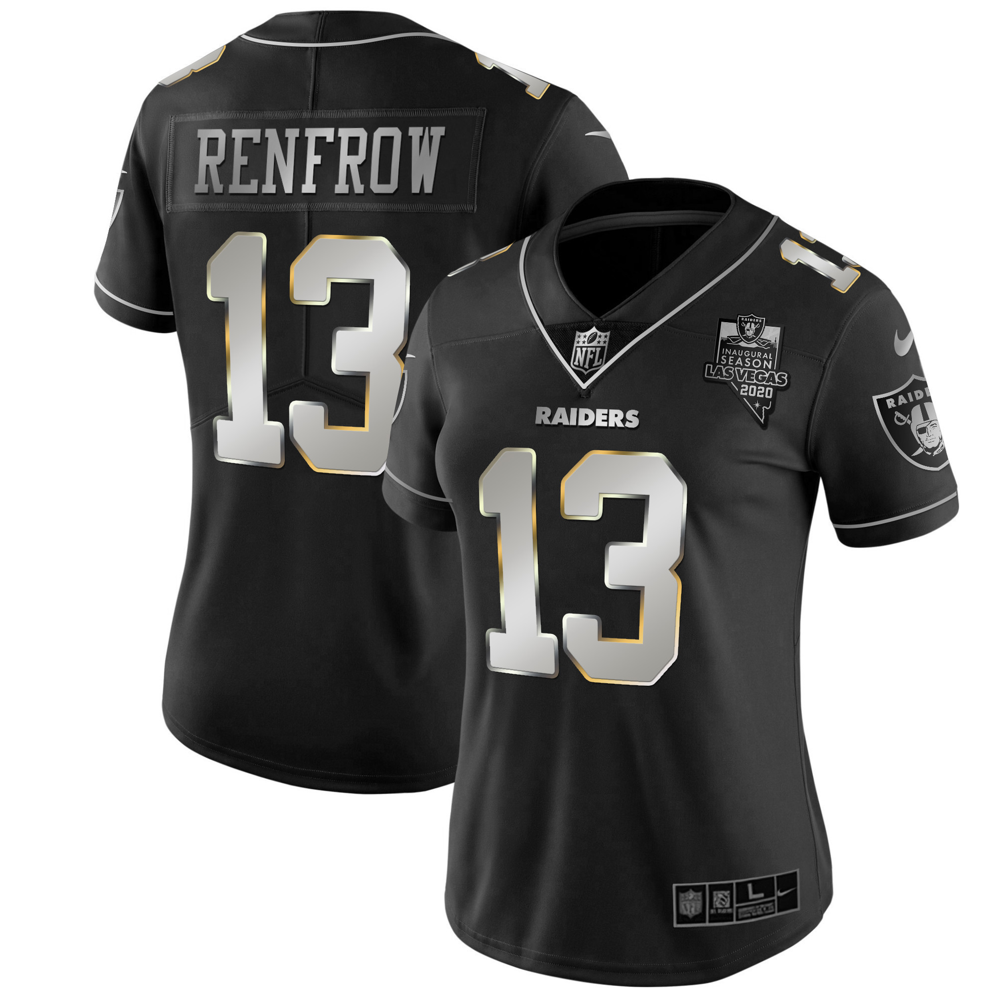 Hunter Renfrow Women's Las Vegas Raiders Vapor Gold Silver Limited Jersey - All Stitched