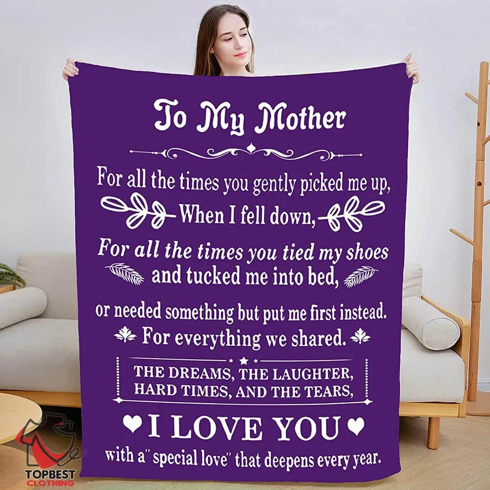 I Love You With A Special Love Fleece Quilt Blanket To My Mom Birthday Gifts From Daughter - TopBestClothing