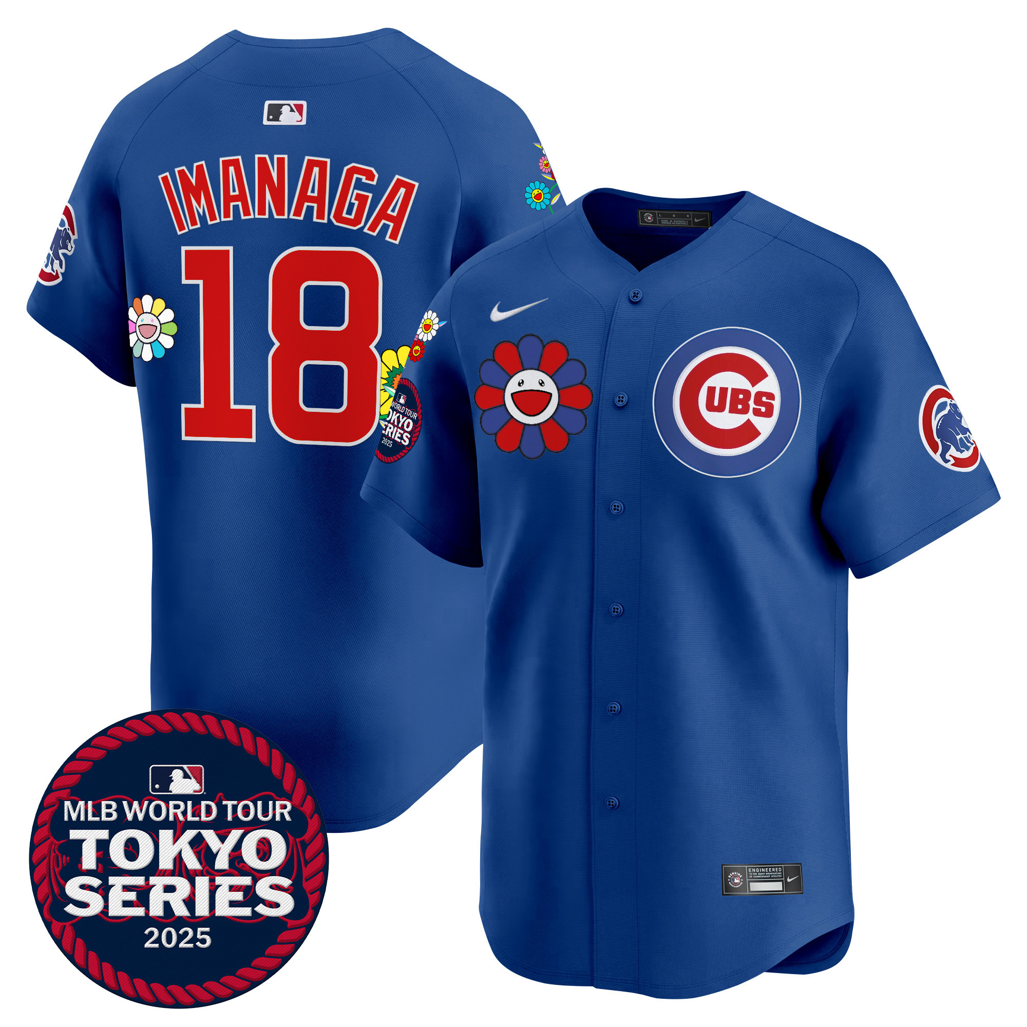 Imanaga Shota Men's Chicago Cubs Tokyo Series 2025 Vapor Premier Limited Royal Jersey - Stitched