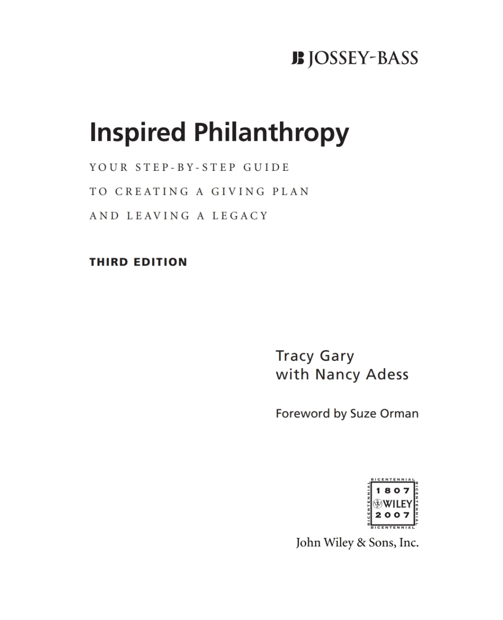 Inspired Philanthropy Your Step-by-Step Guide to Creating a Giving Plan and Leaving a Legacy 3rd Edition - (PDF/EPUB Version)