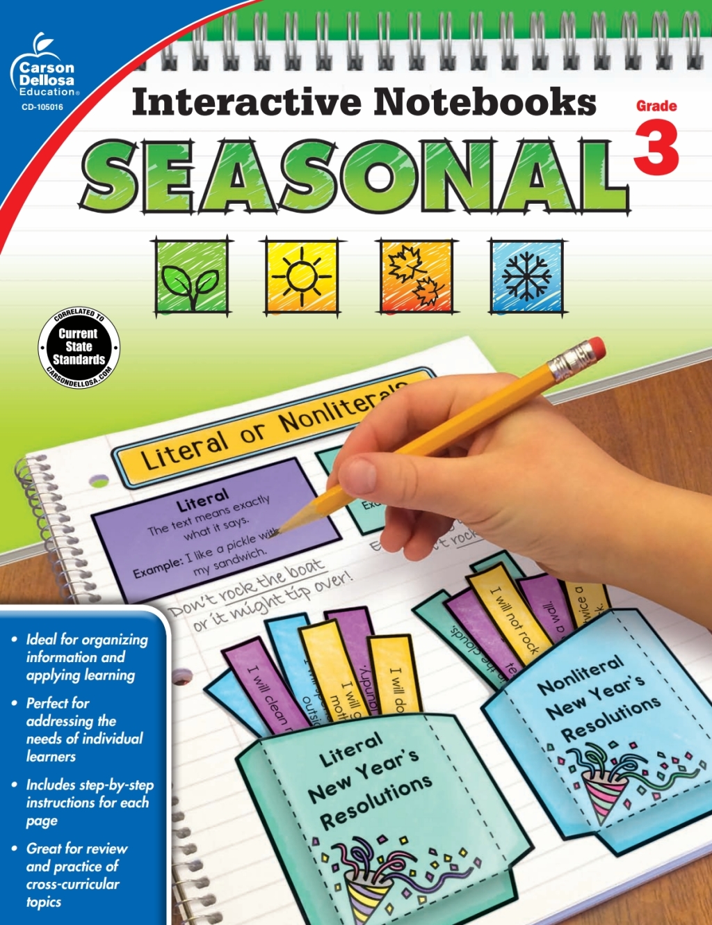 Interactive Notebooks Seasonal, Grade 3 - (PDF/EPUB Version)
