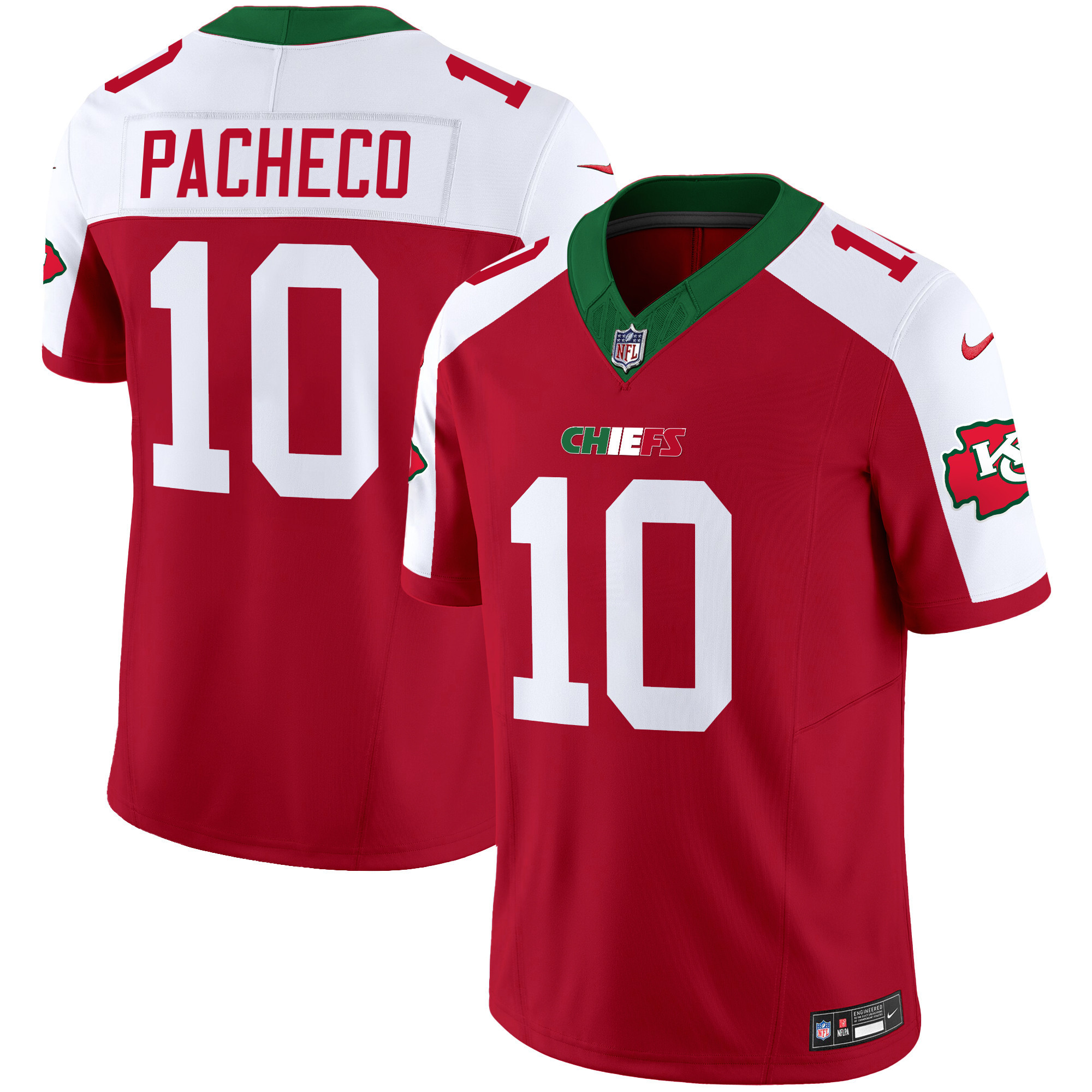 Isiah Pacheco Men's Kansas City Chiefs Mexico Vapor Limited Red Alternate Jersey - All Stitched