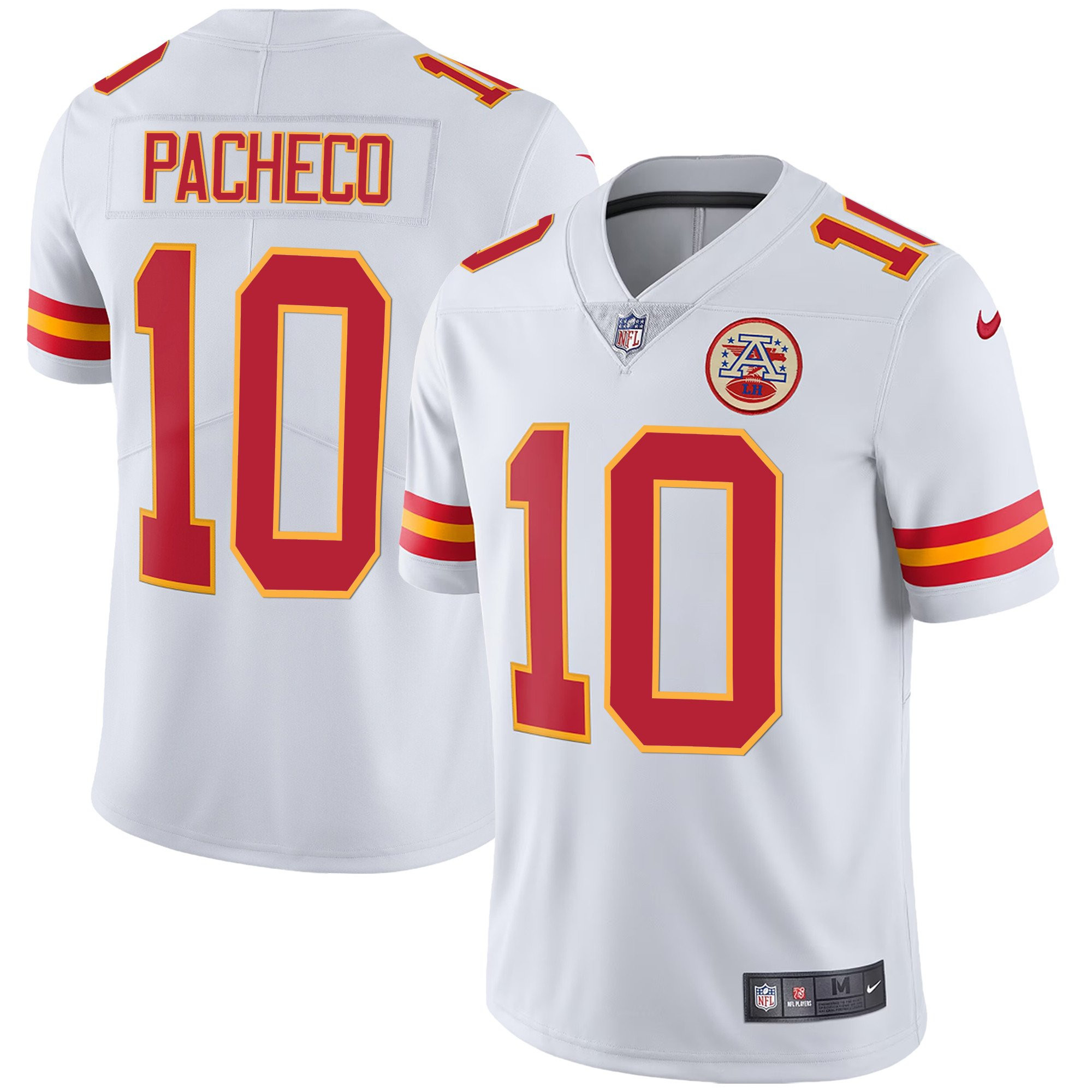 Isiah Pacheco Men's Kansas City Chiefs Player Vapor White Jersey - All Stitched