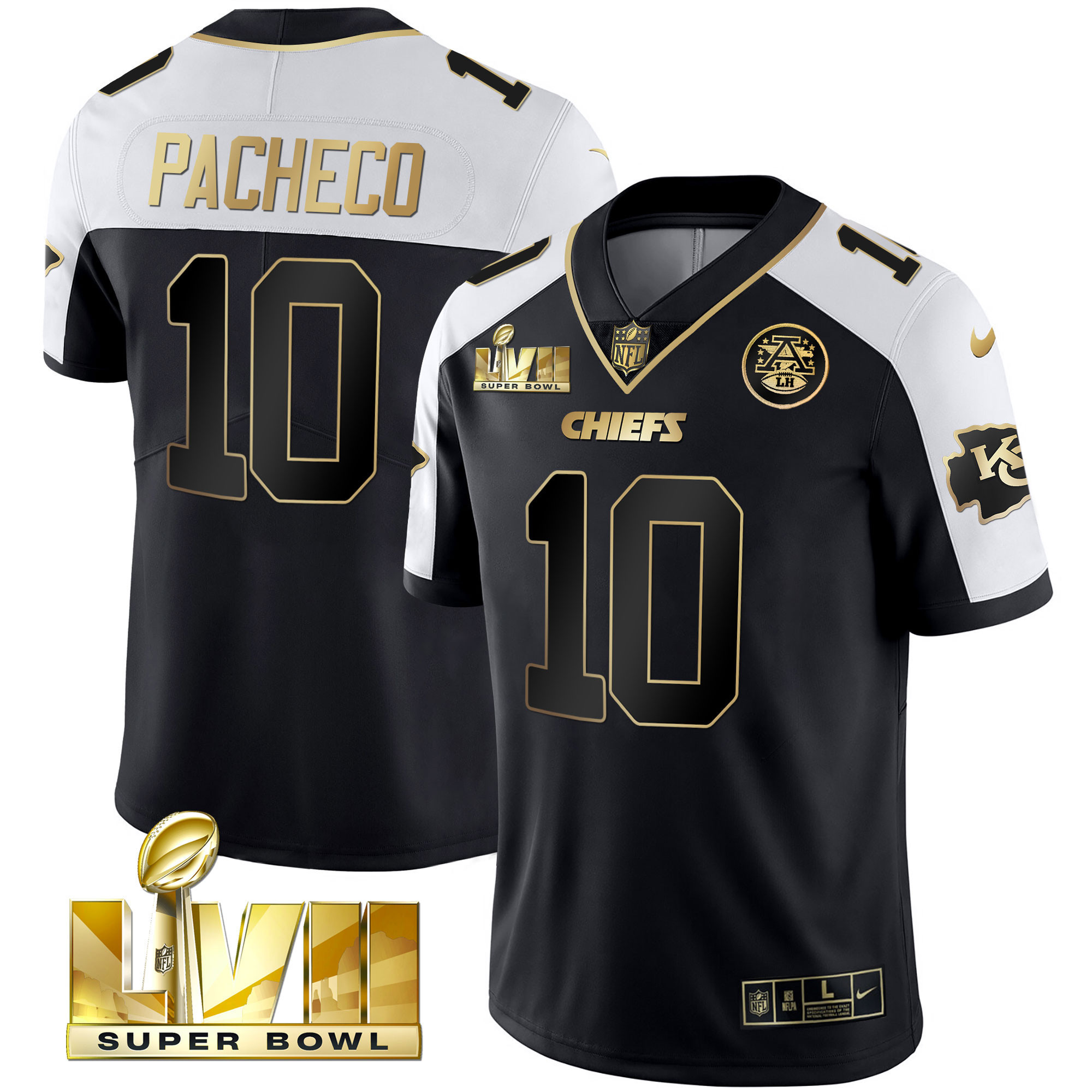 Isiah Pacheco Men's Kansas City Chiefs Super Bowl Vapor Gold Alternate Jersey - All Stitched