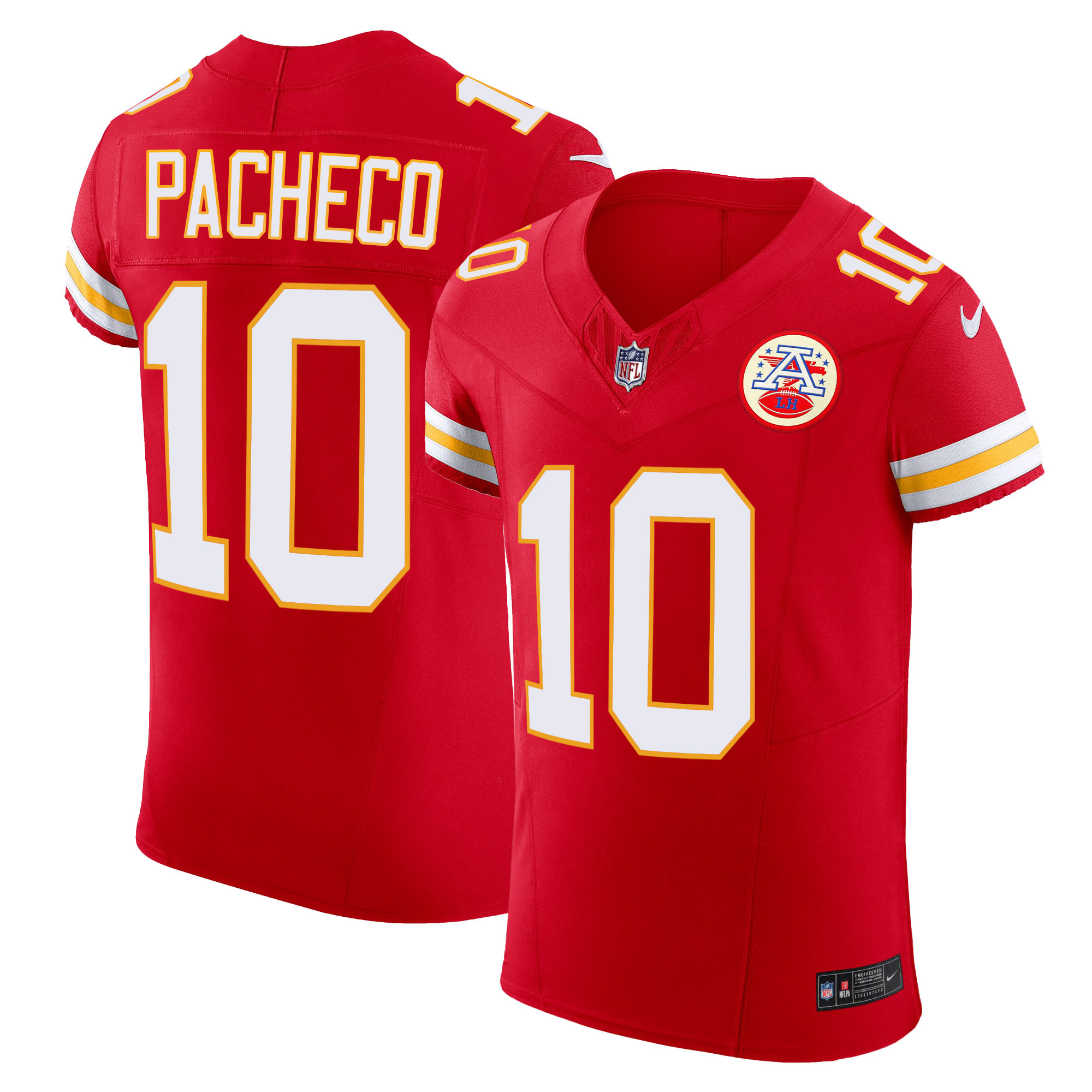 Isiah Pacheco Men's Kansas City Chiefs Vapor Elite Red Jersey - All Stitched