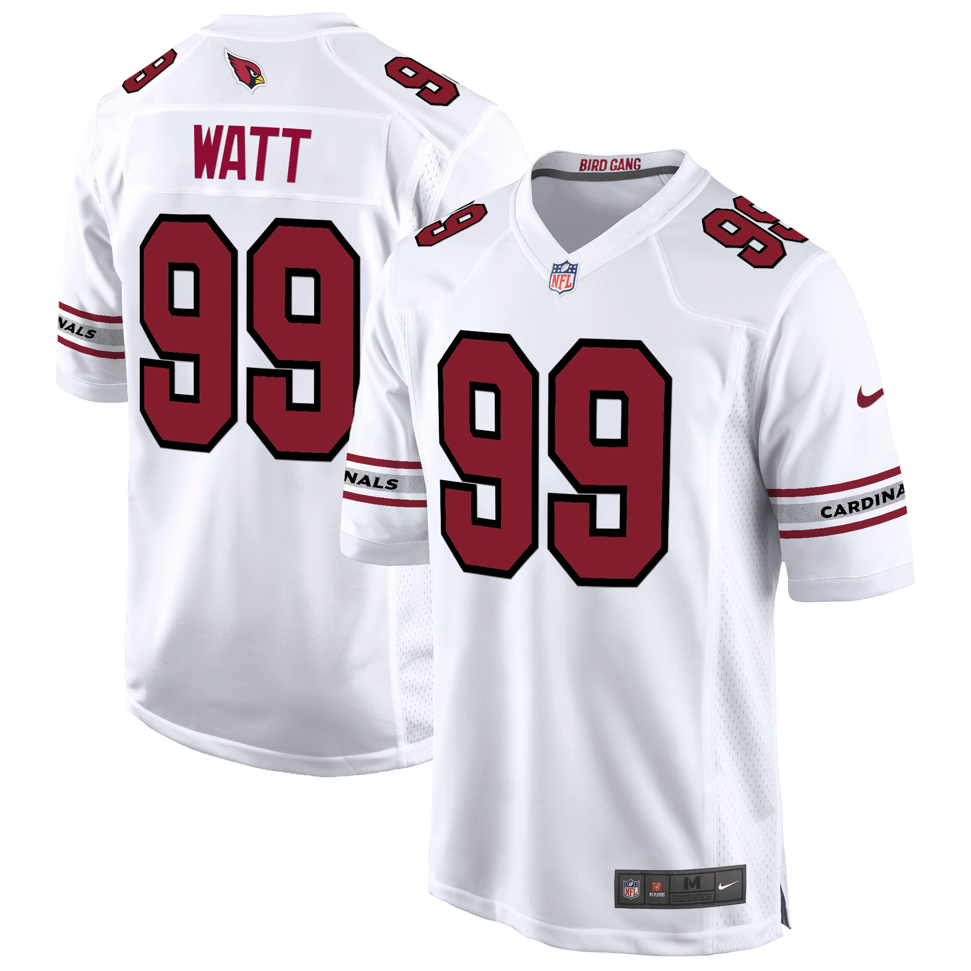 J.J. Watt Men's Arizona Cardinals 2024 Game White Jersey - All Stitched